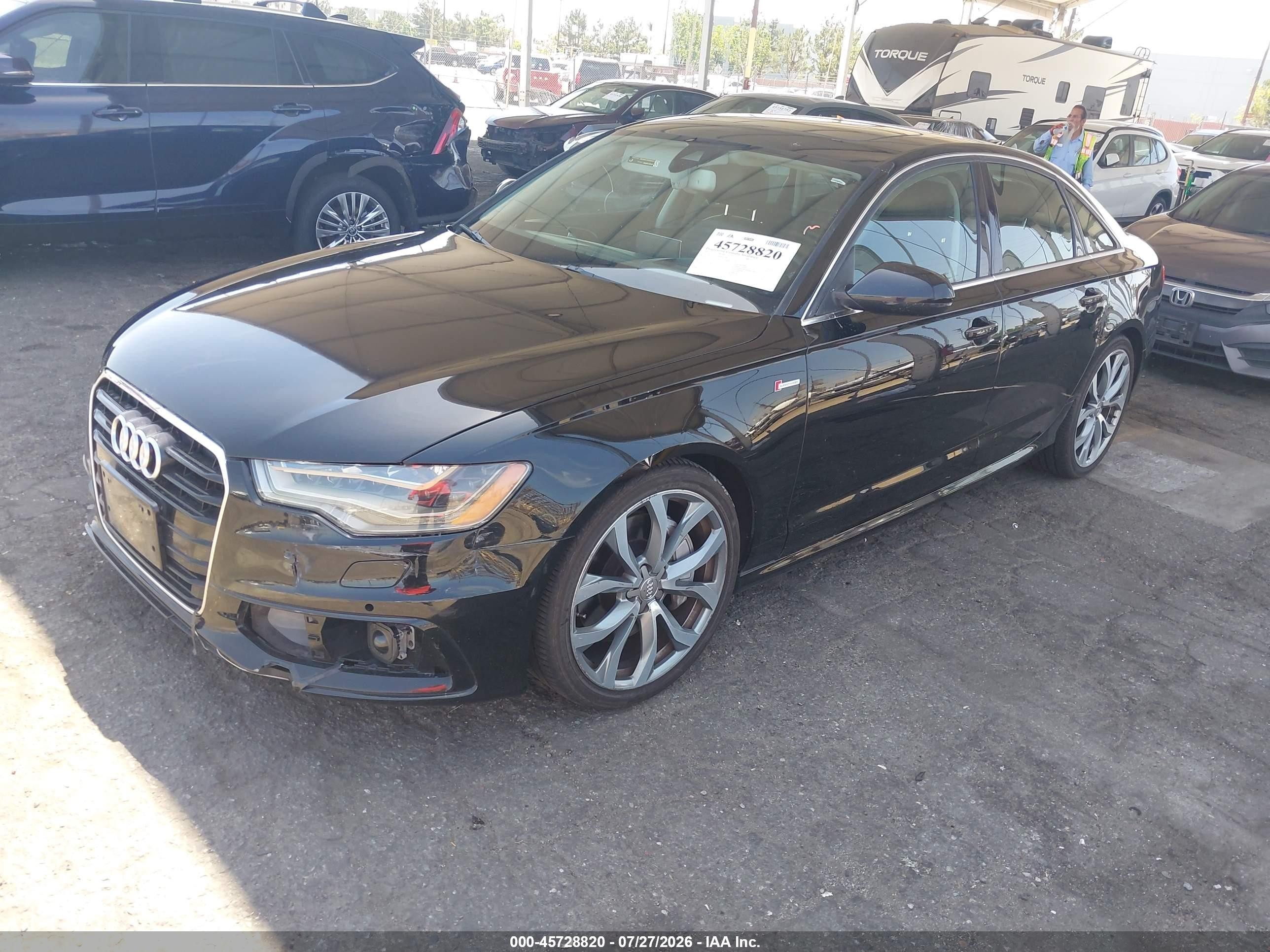 2012 Audi A6 3.0t Prestige Black vin: WAUJGAFC4CN091768