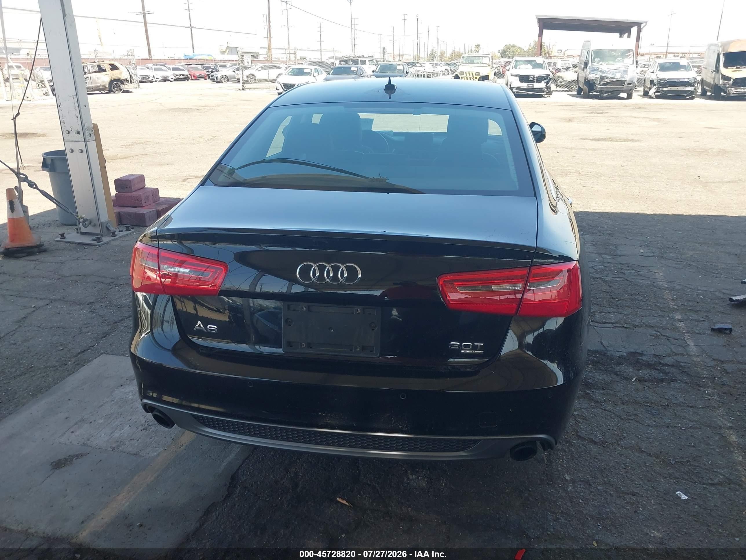 2012 Audi A6 3.0t Prestige Black vin: WAUJGAFC4CN091768