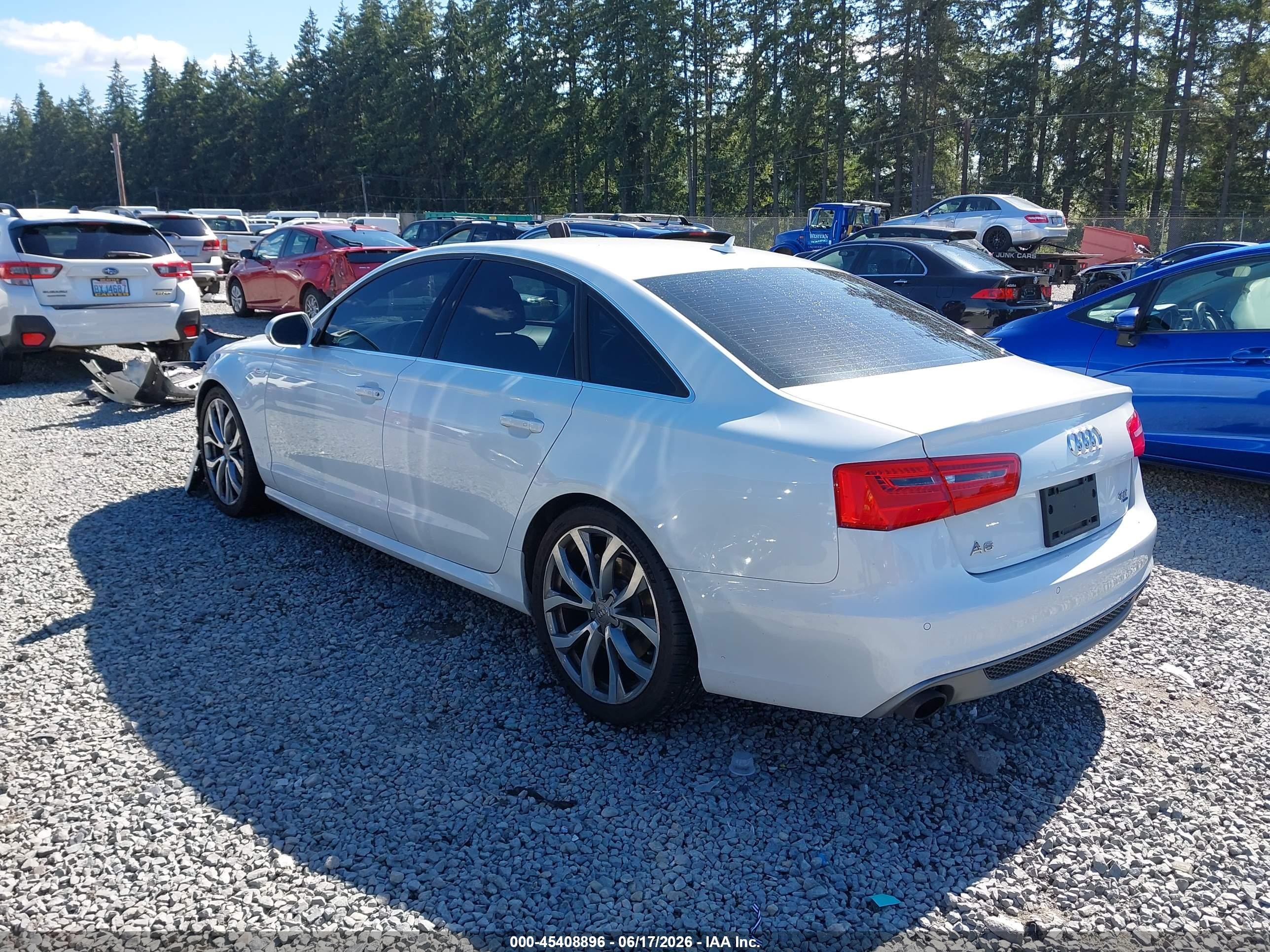 2013 Audi A6 3.0t Premium White vin: WAUJGAFC6DN081468