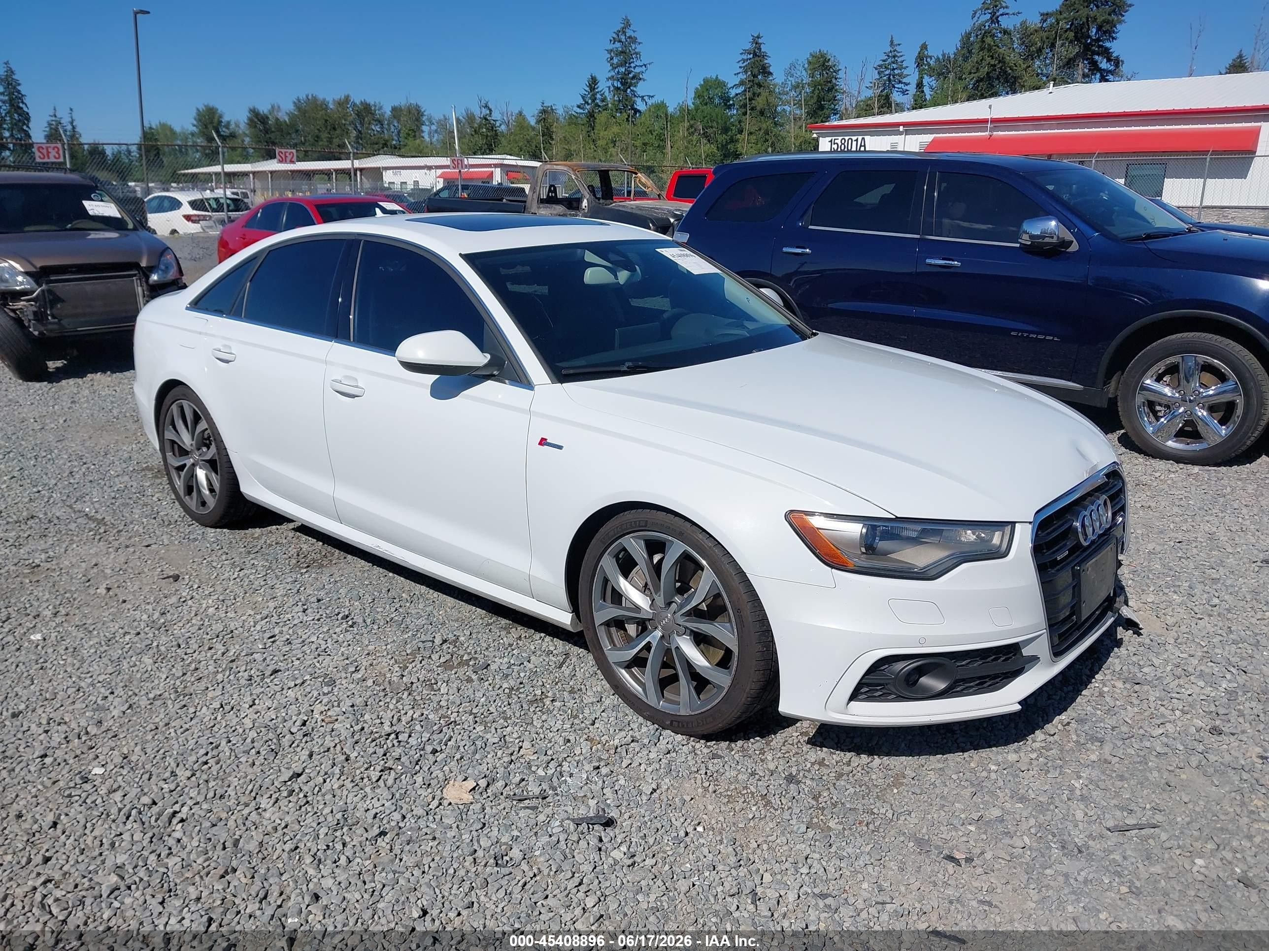 2013 Audi A6 3.0t Premium White vin: WAUJGAFC6DN081468