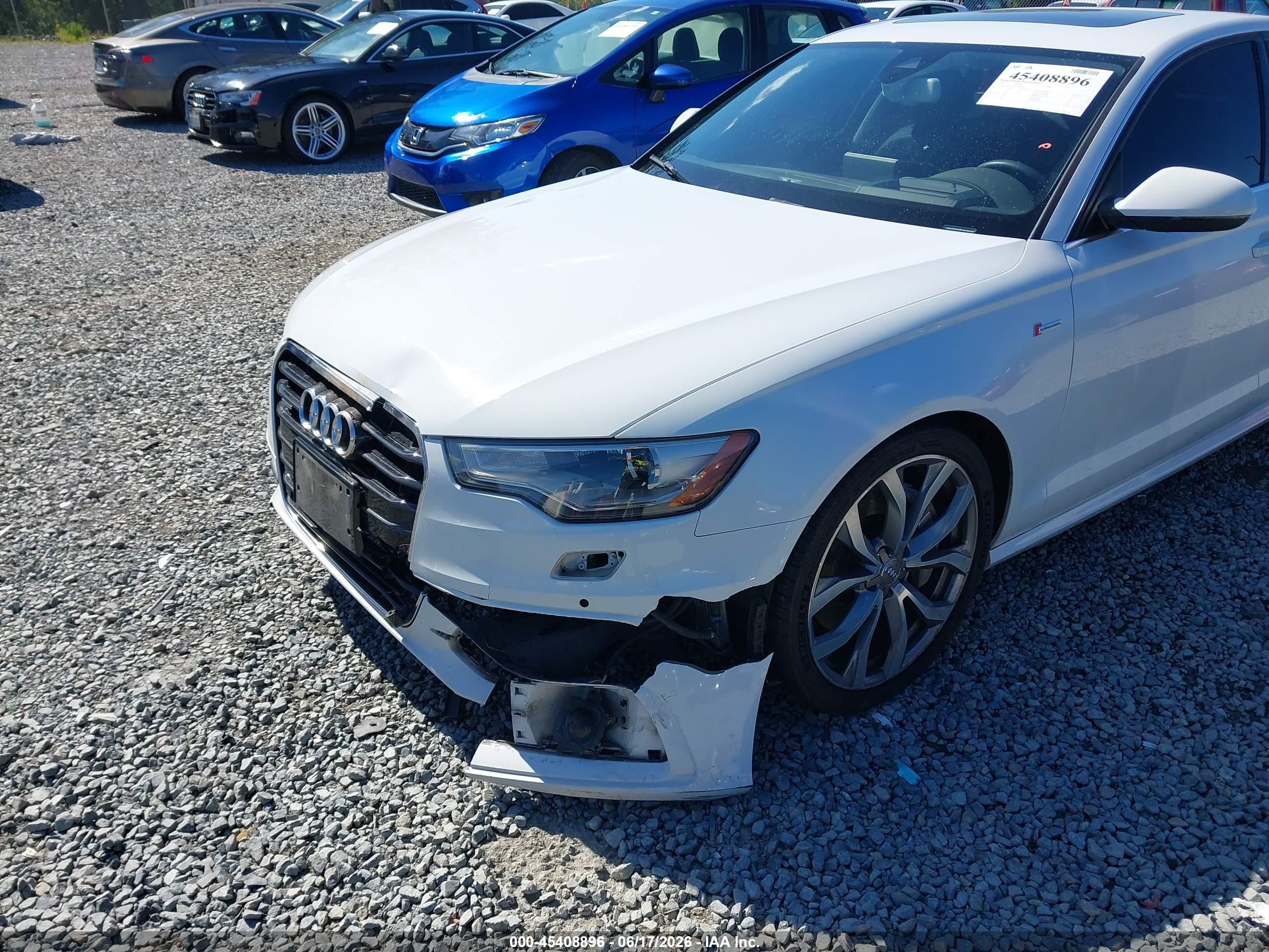 2013 Audi A6 3.0t Premium White vin: WAUJGAFC6DN081468