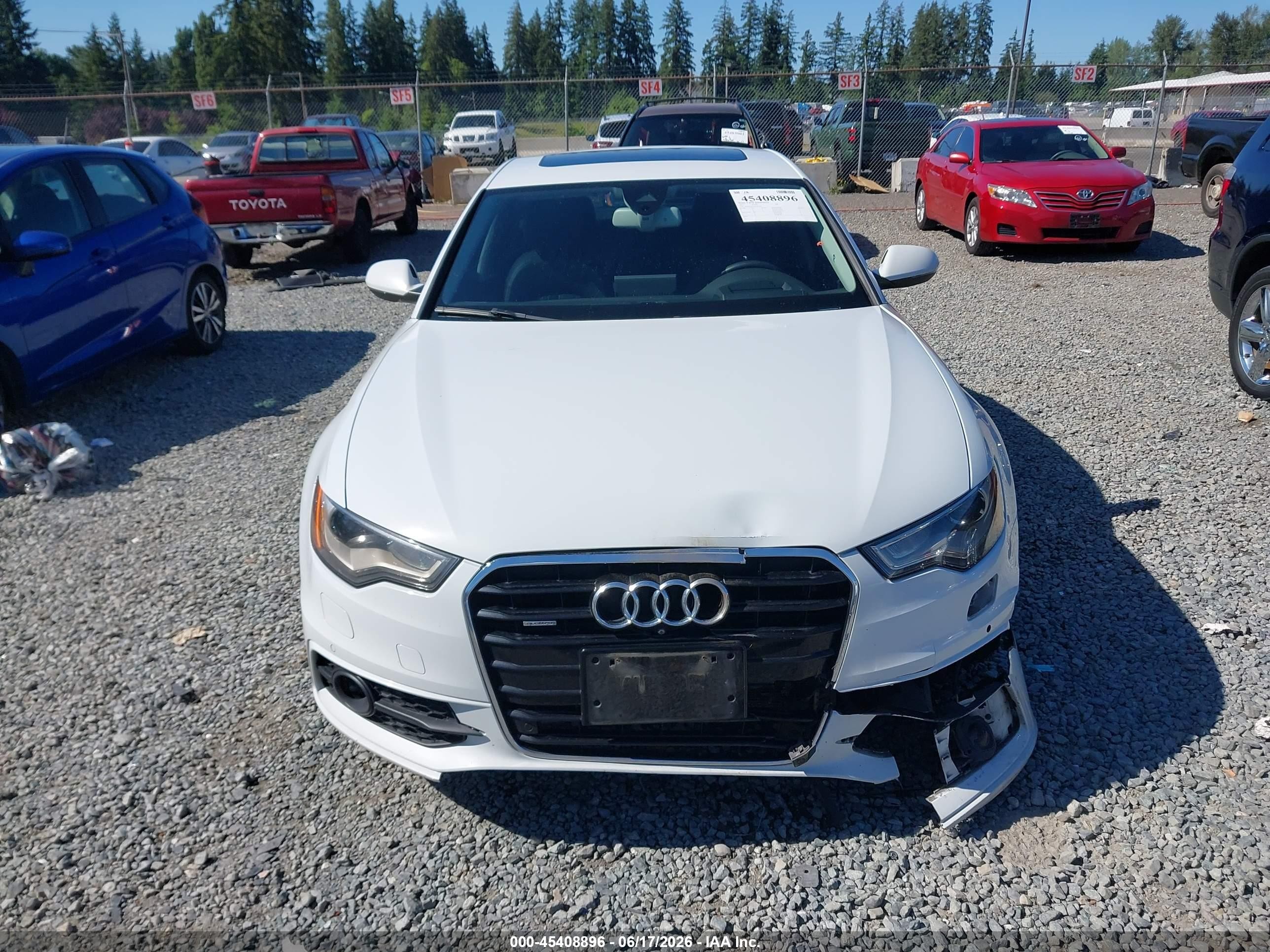 2013 Audi A6 3.0t Premium White vin: WAUJGAFC6DN081468