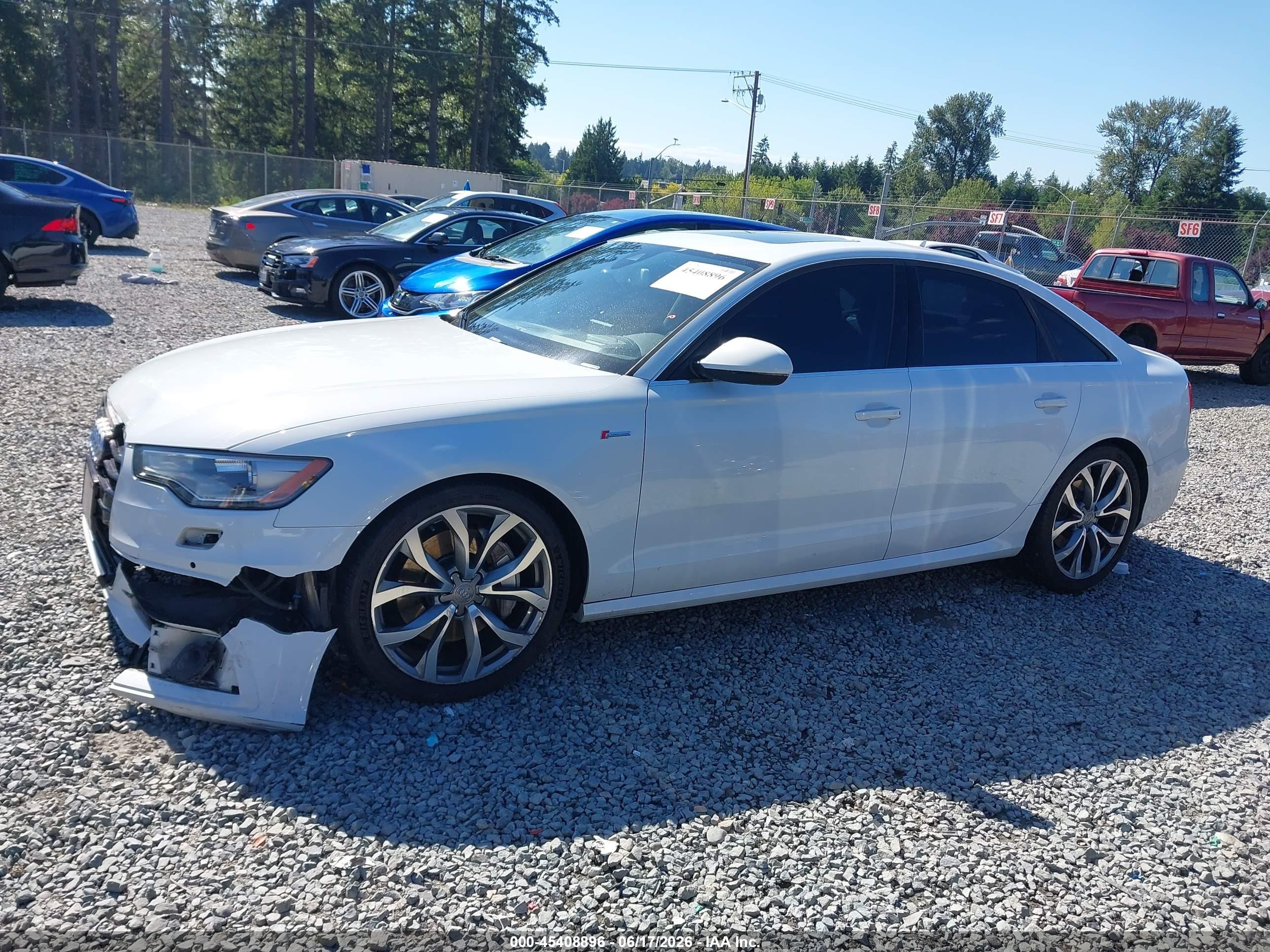2013 Audi A6 3.0t Premium White vin: WAUJGAFC6DN081468