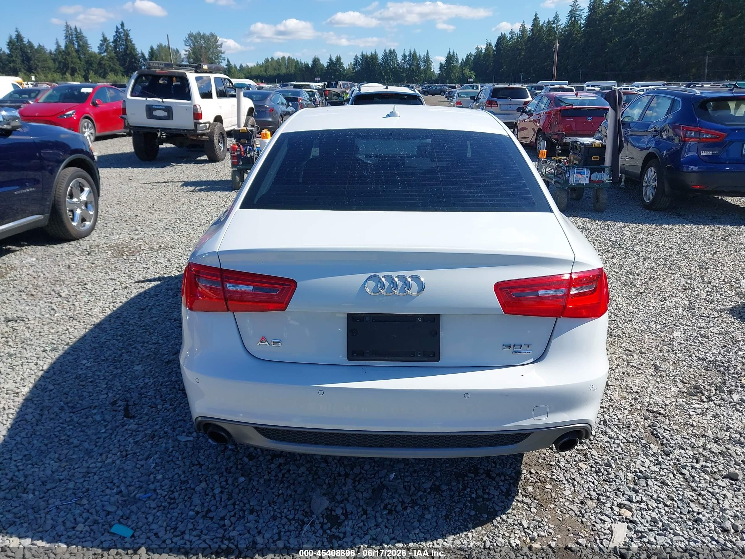 2013 Audi A6 3.0t Premium White vin: WAUJGAFC6DN081468