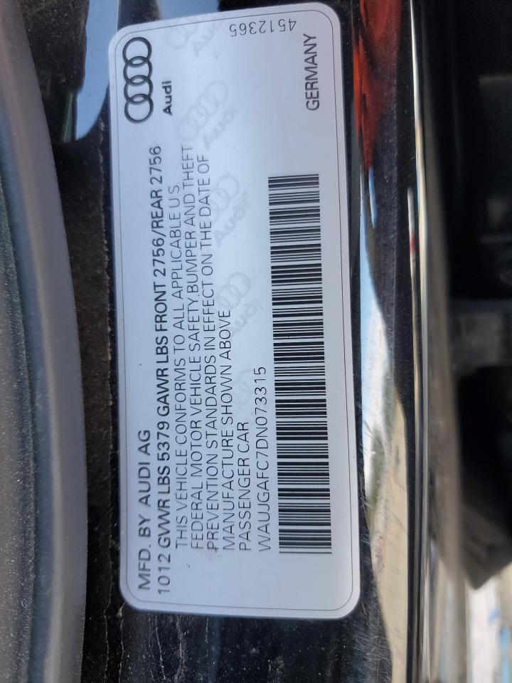 2013 Audi A6 Prestige Black vin: WAUJGAFC7DN073315
