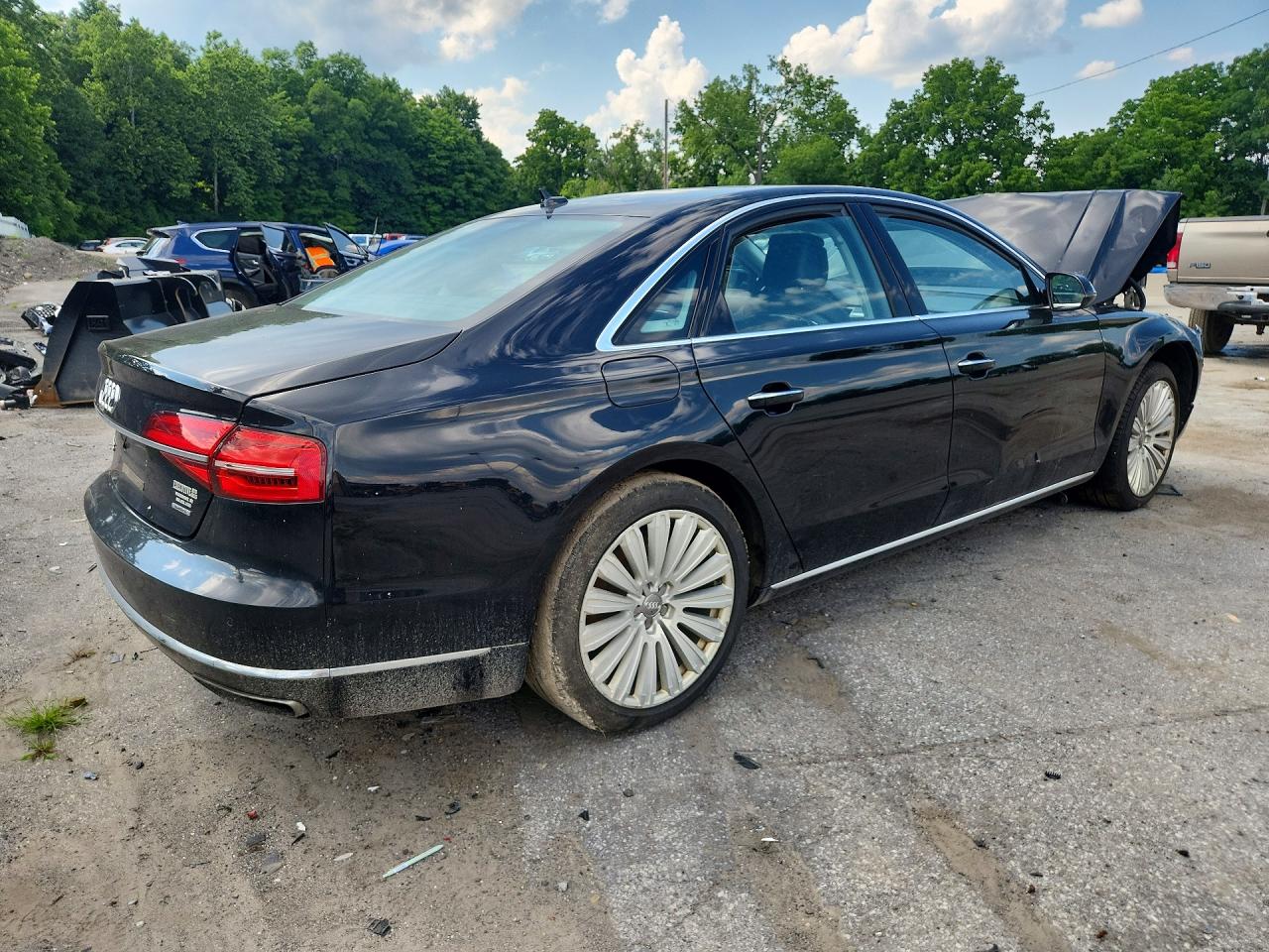 2015 Audi A8 Quattro Black vin: WAUJGAFD0FN008950