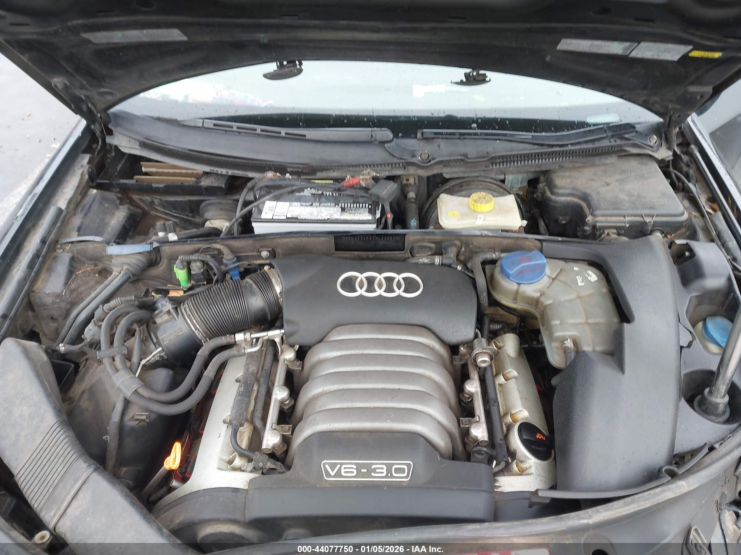 2003 Audi A6 3.0 Black vin: WAUJT54B93N025665