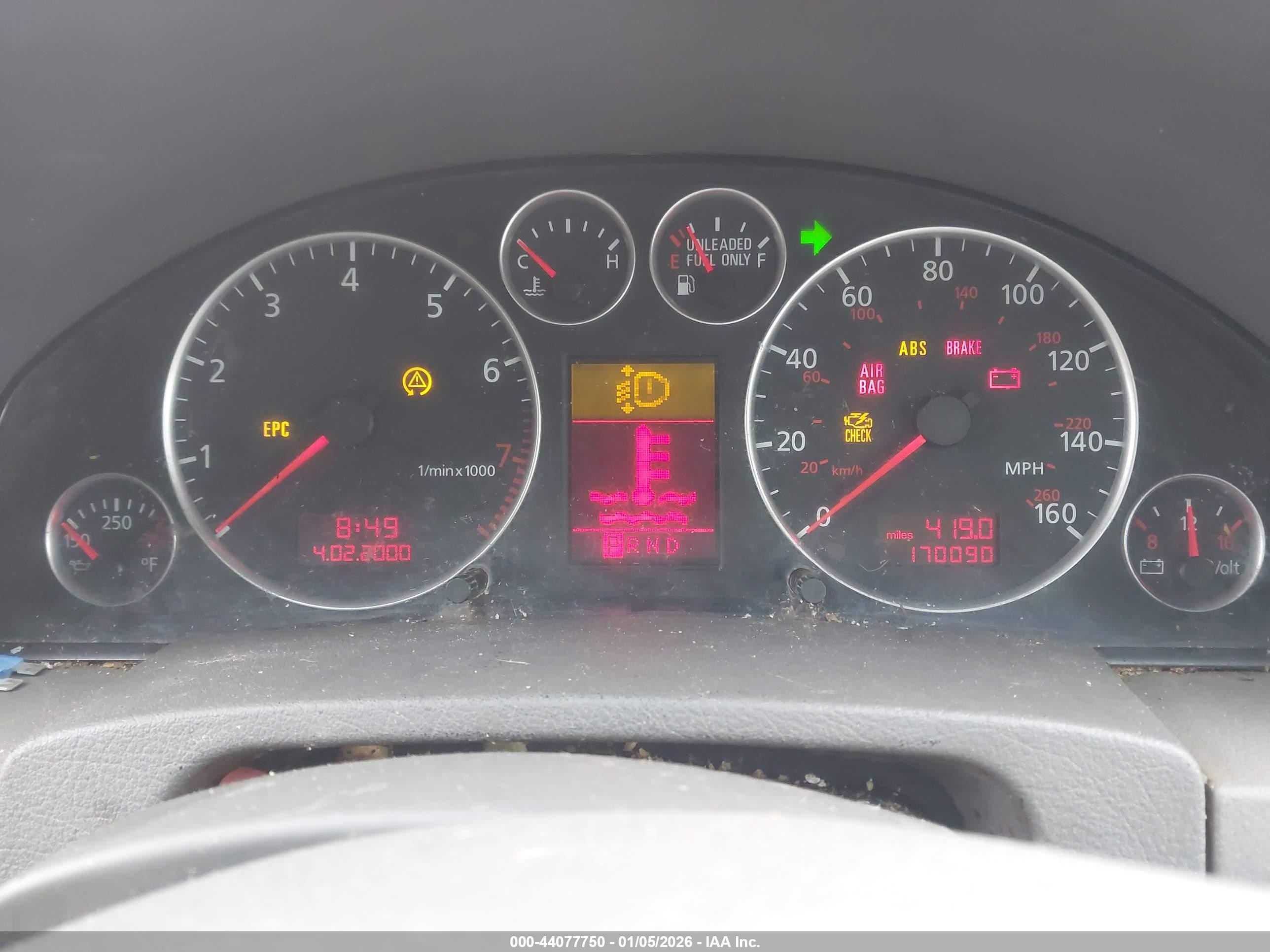 2003 Audi A6 3.0 Black vin: WAUJT54B93N025665