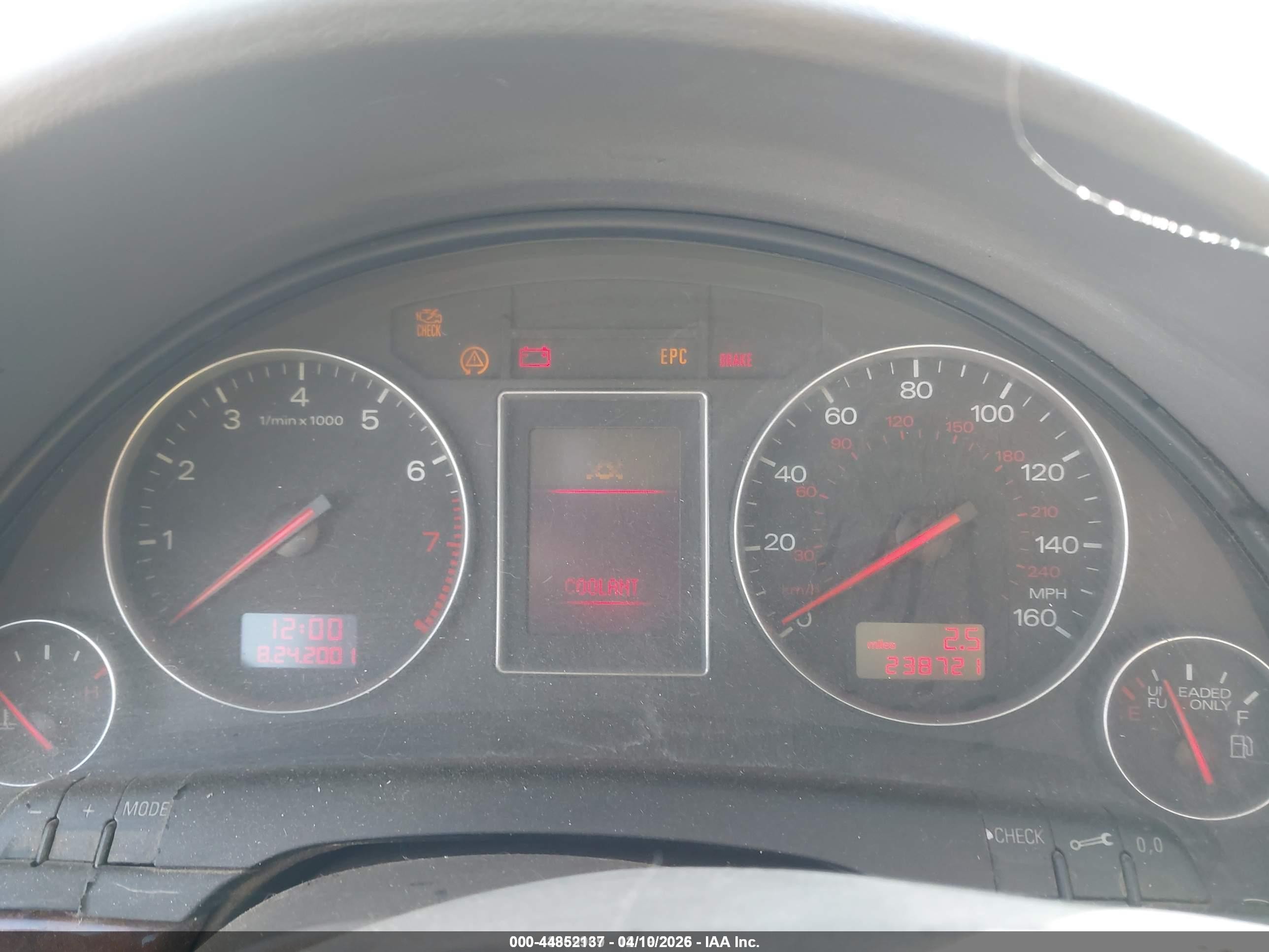 2002 Audi A4 3.0 Blue vin: WAUJT68E02A275876