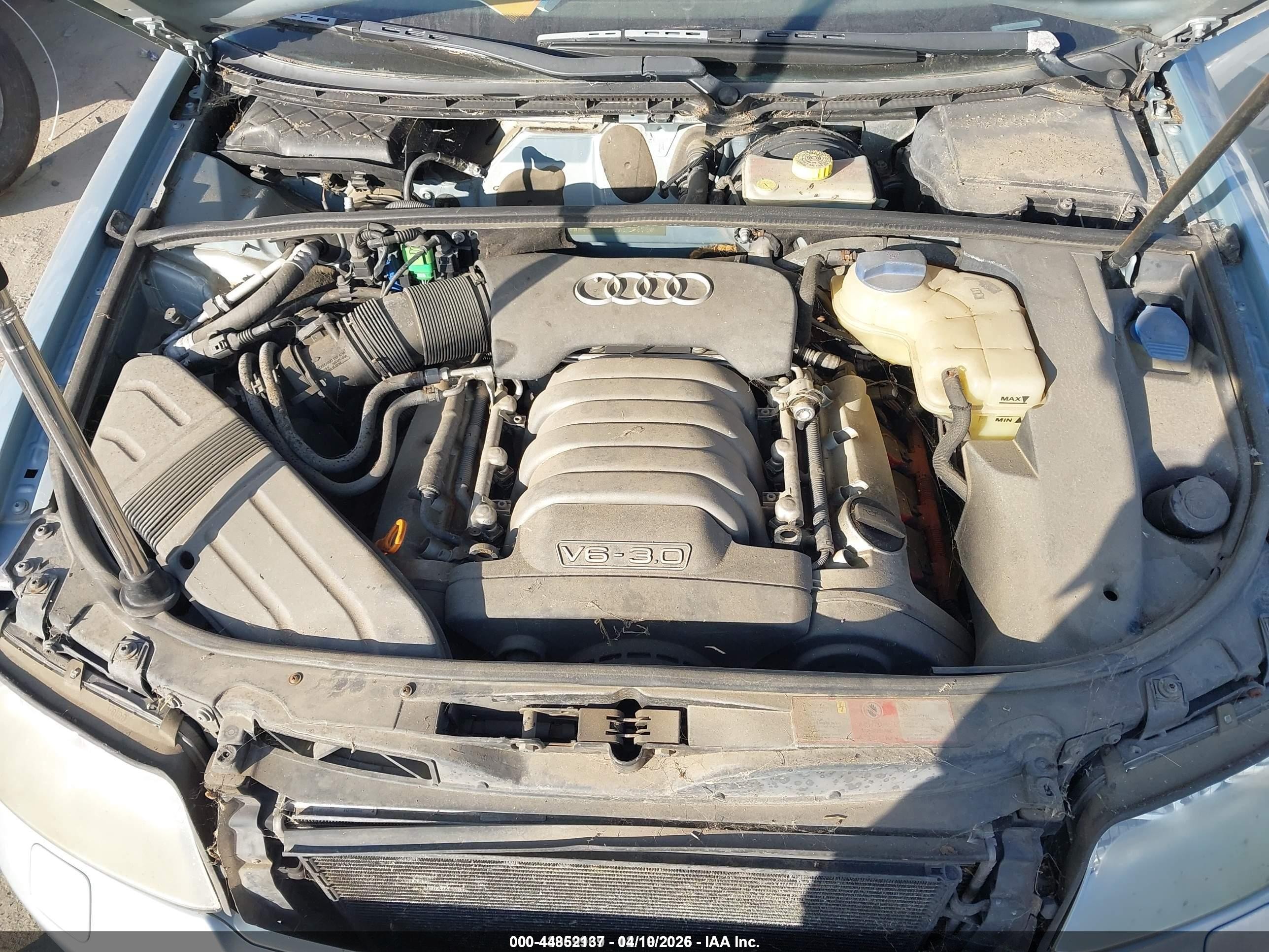 2002 Audi A4 3.0 Blue vin: WAUJT68E02A275876