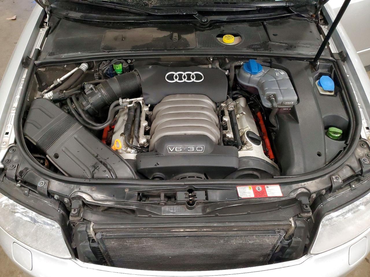2002 Audi A4 3.0 Silver vin: WAUJT68EX2A295150