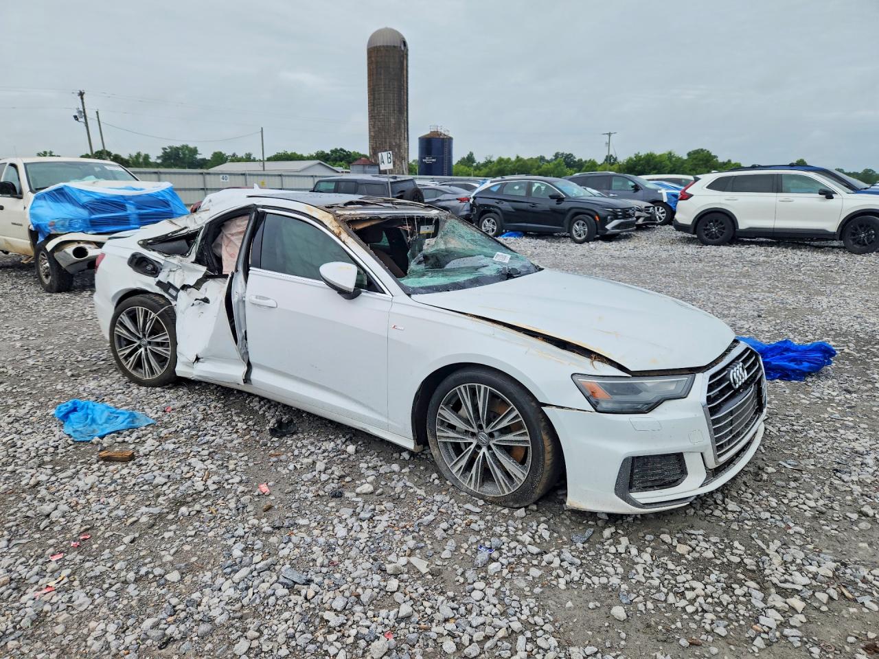 2019 Audi A6 Premium White vin: WAUK2AF28KN080359