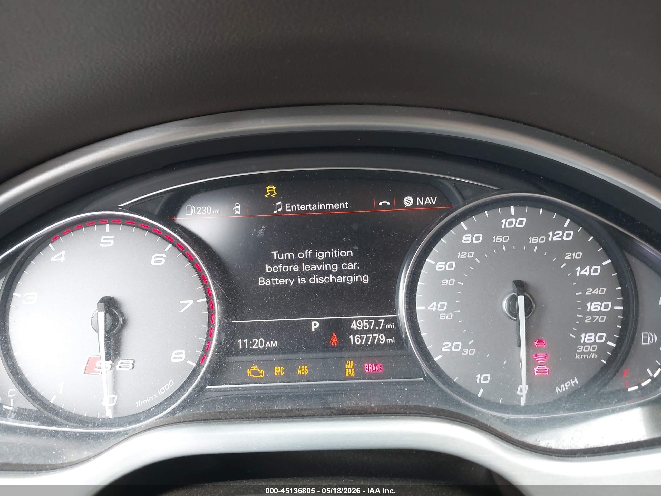 2015 Audi S8 4.0t Черный vin: WAUK2AFD0FN015397