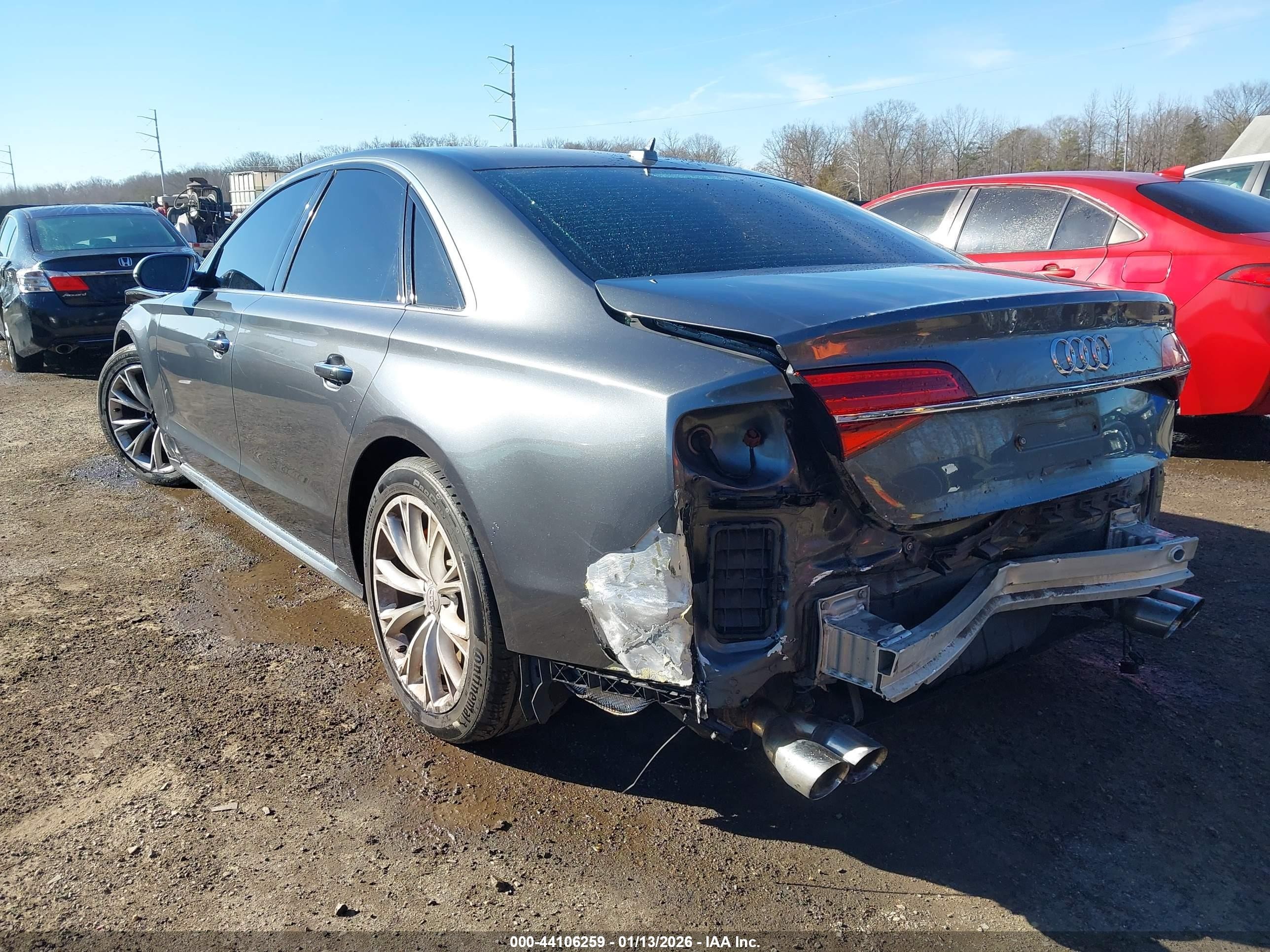 2015 Audi S8 4.0t Gray vin: WAUK2AFD9FN008271