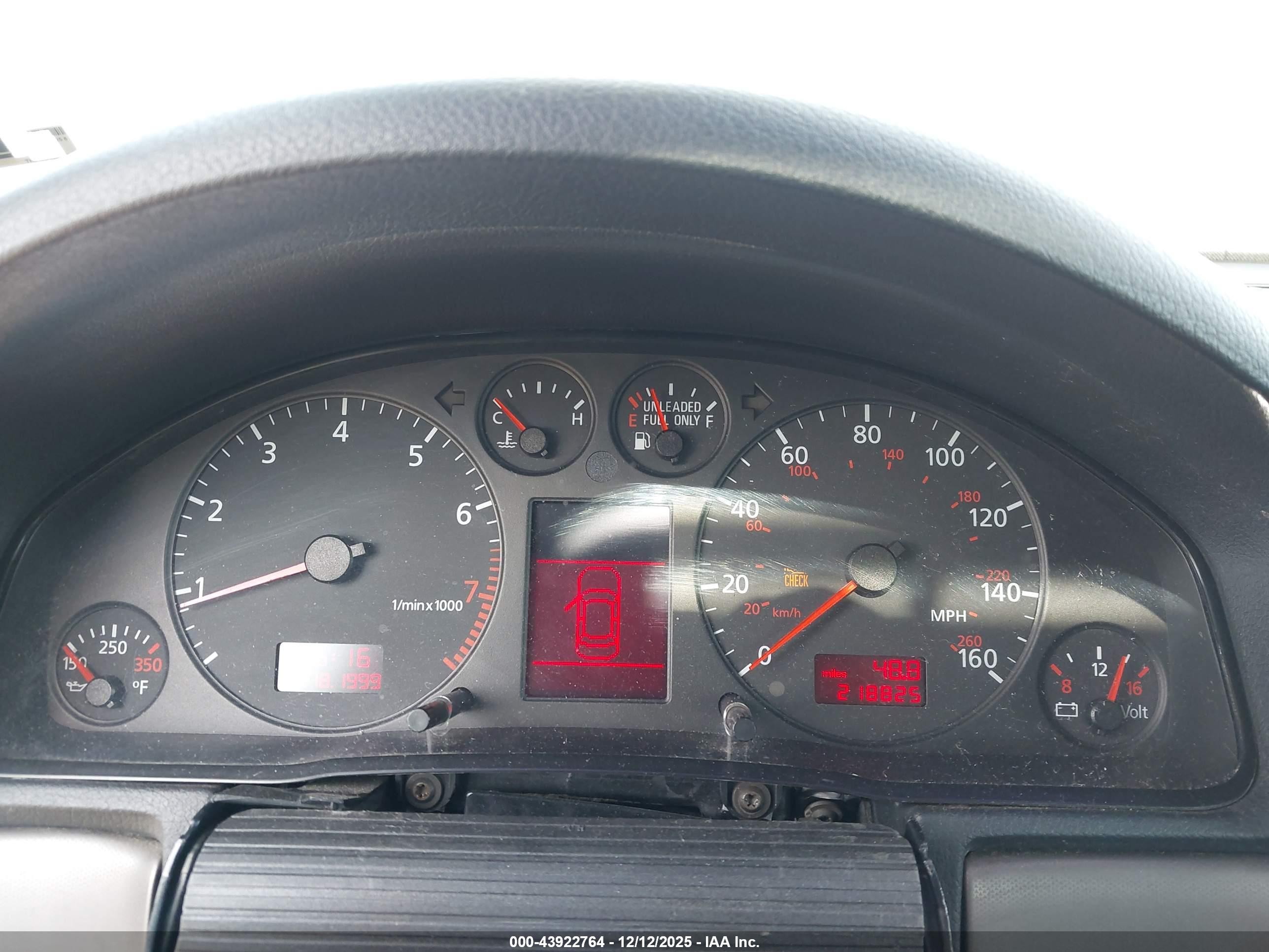 2000 Audi A4 1.8t Avant Black vin: WAUKC68D6YA149560