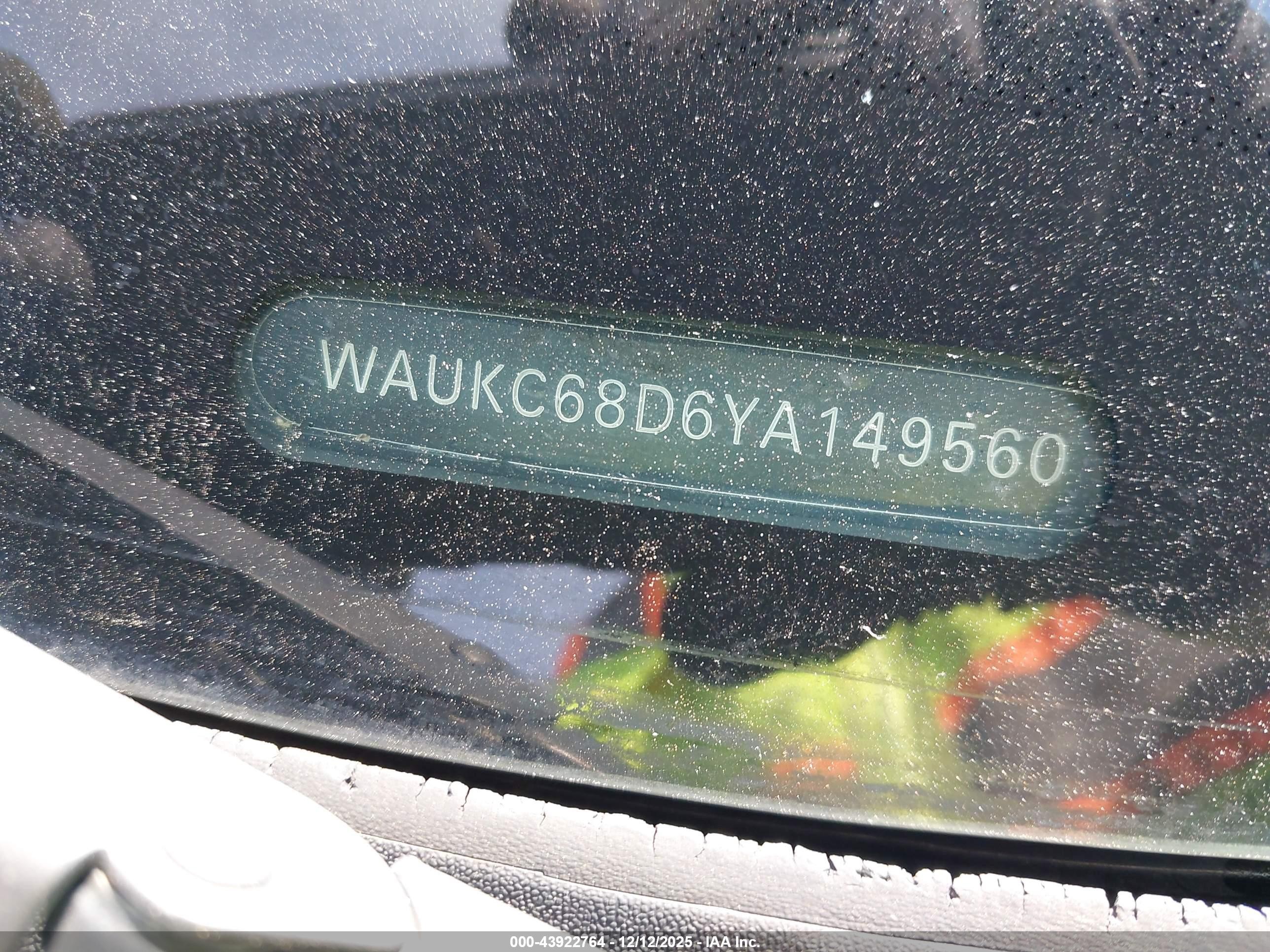 2000 Audi A4 1.8t Avant Black vin: WAUKC68D6YA149560