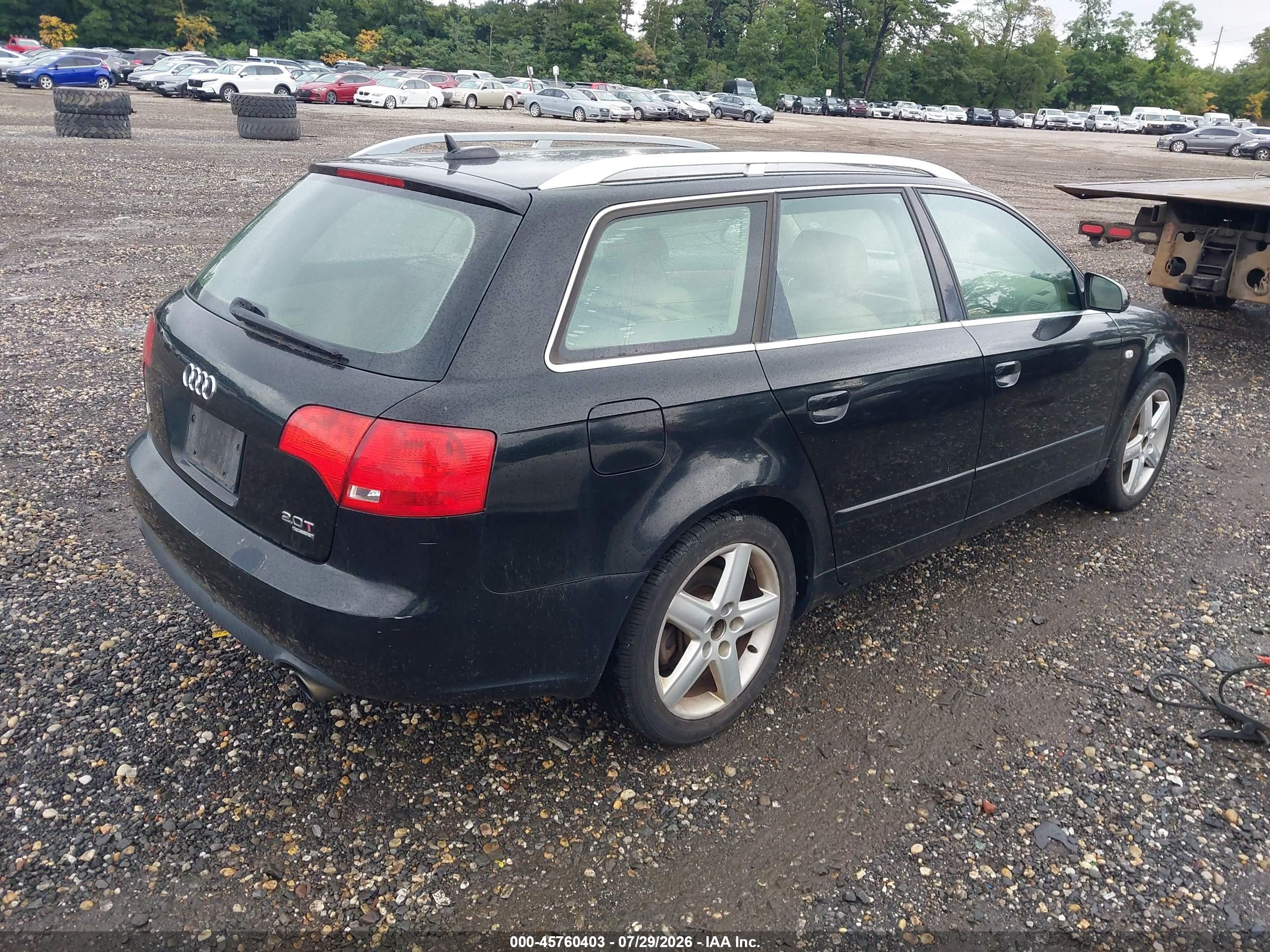 2005 Audi A4 2.0t Avant Black vin: WAUKF78E25A557183