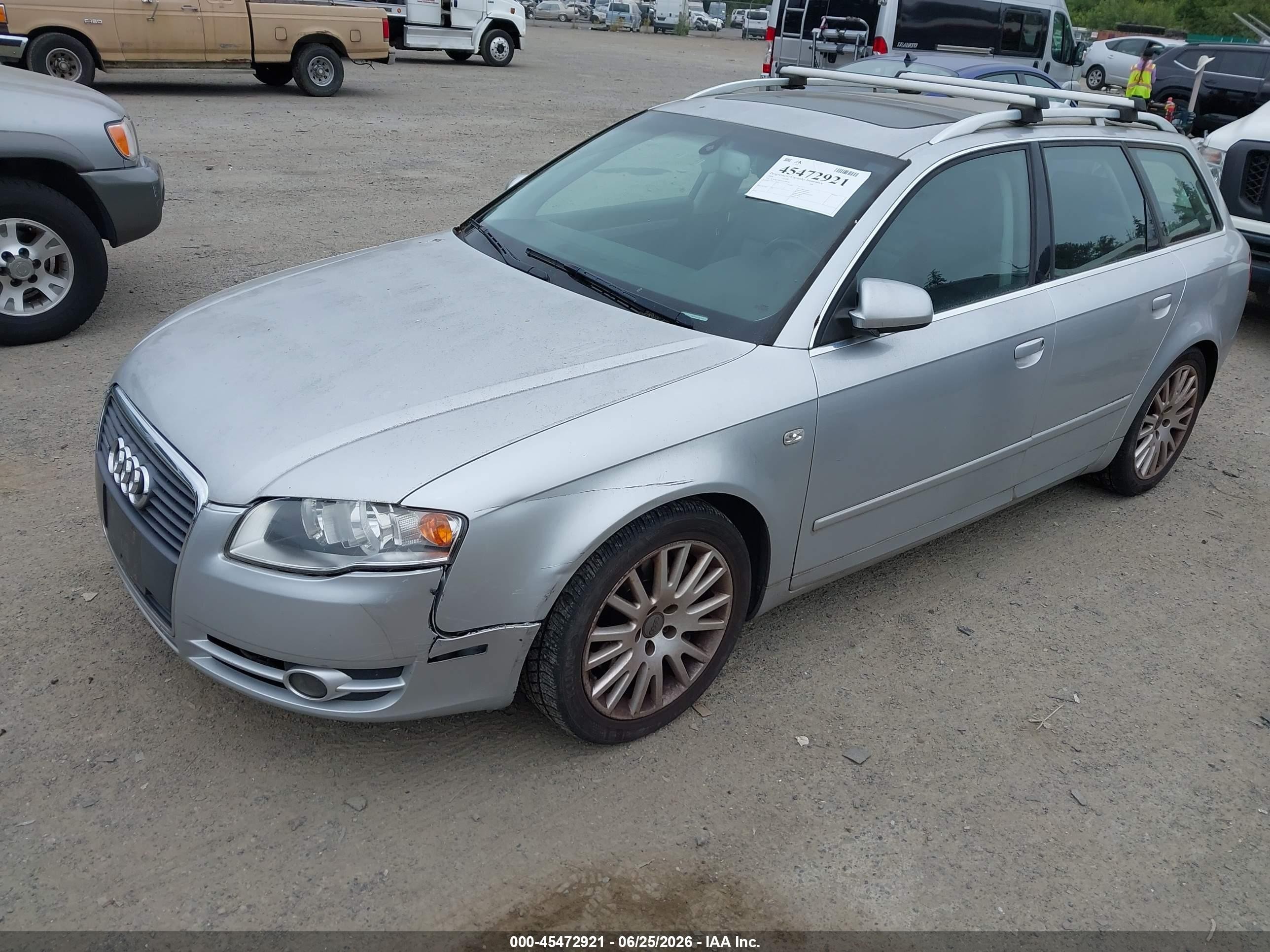 2006 Audi A4 2.0t Avant Silver vin: WAUKF78E46A258196