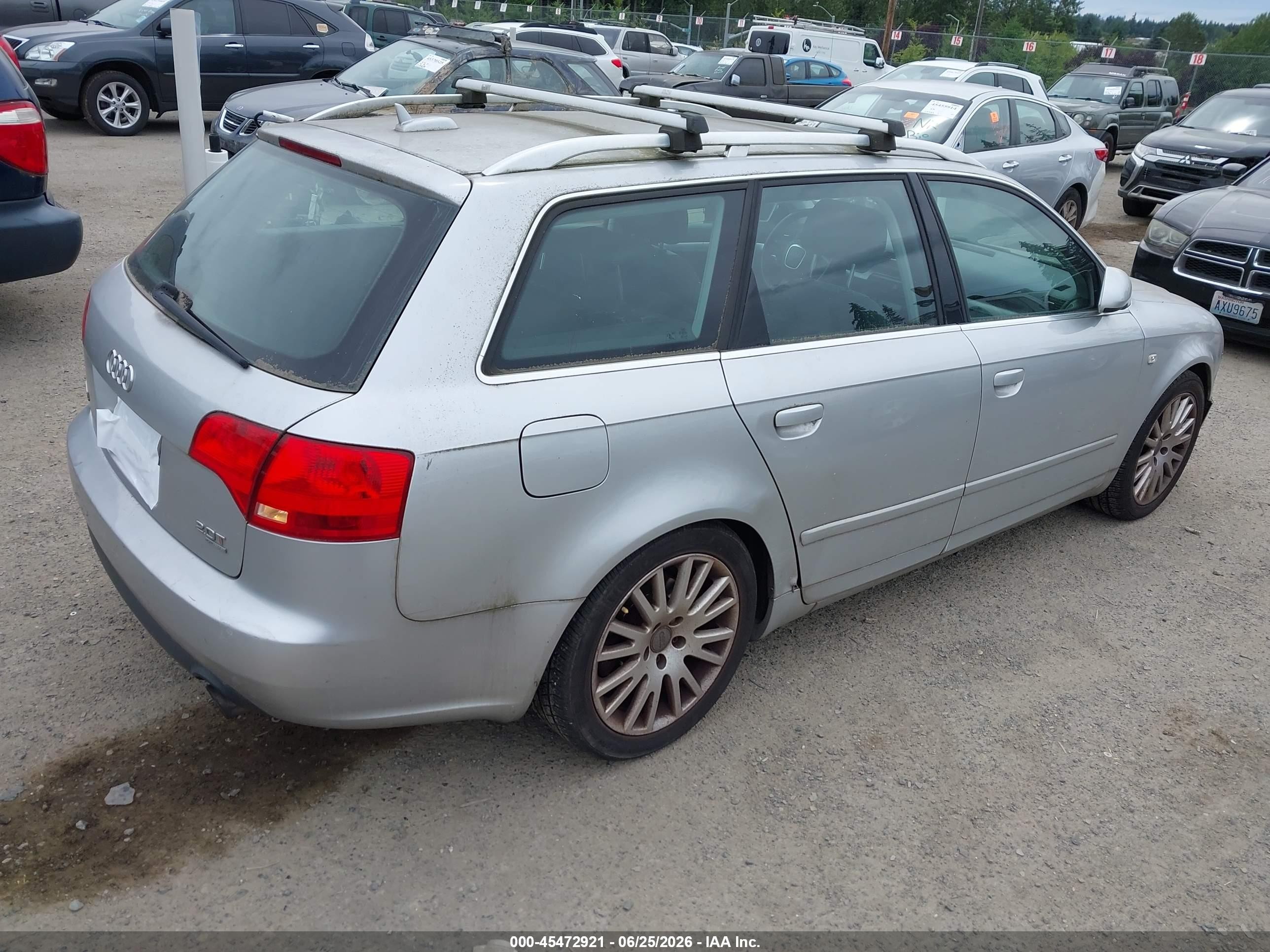 2006 Audi A4 2.0t Avant Silver vin: WAUKF78E46A258196