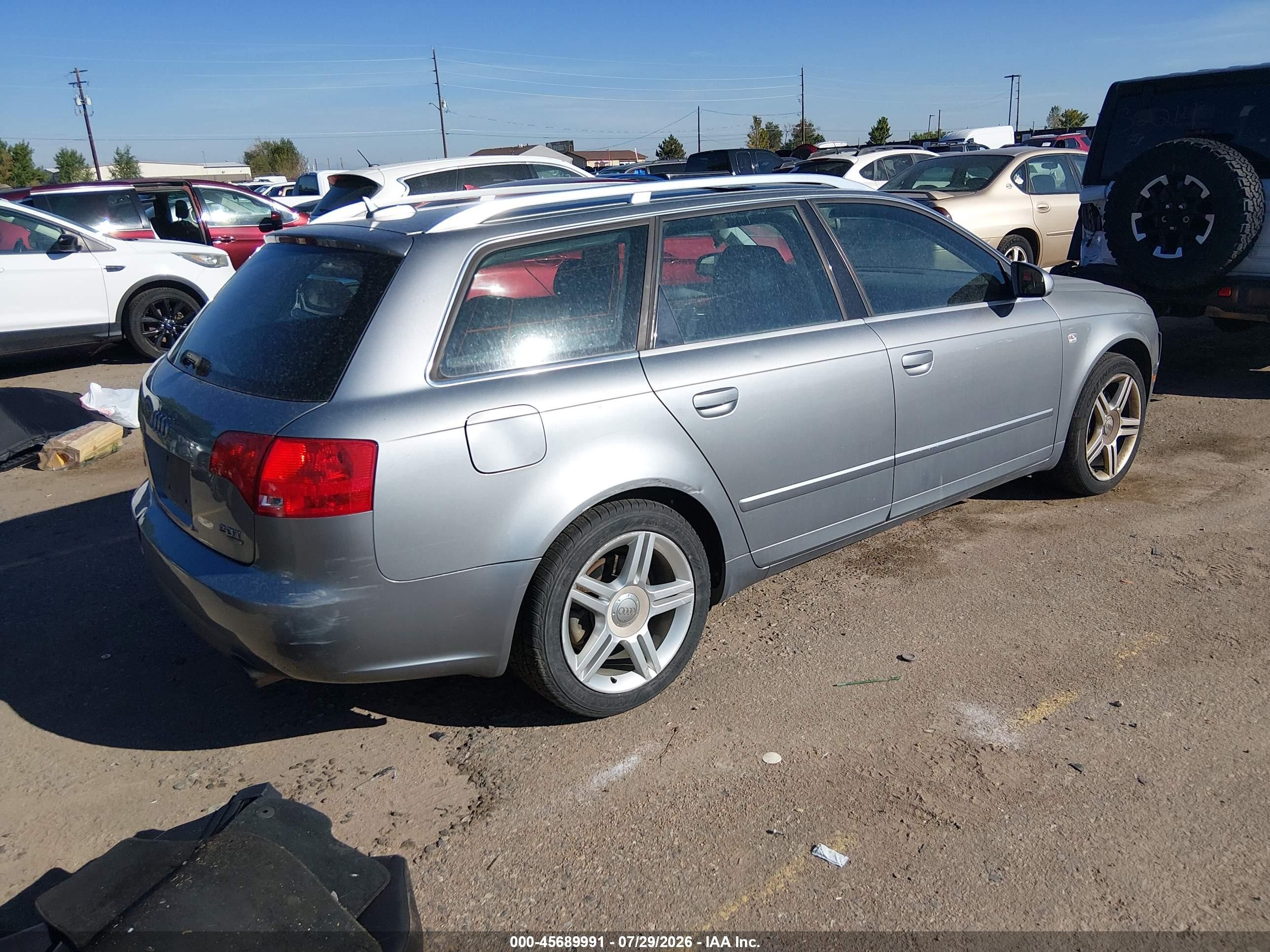 2006 Audi A4 2.0t Avant Silver vin: WAUKF78EX6A155834