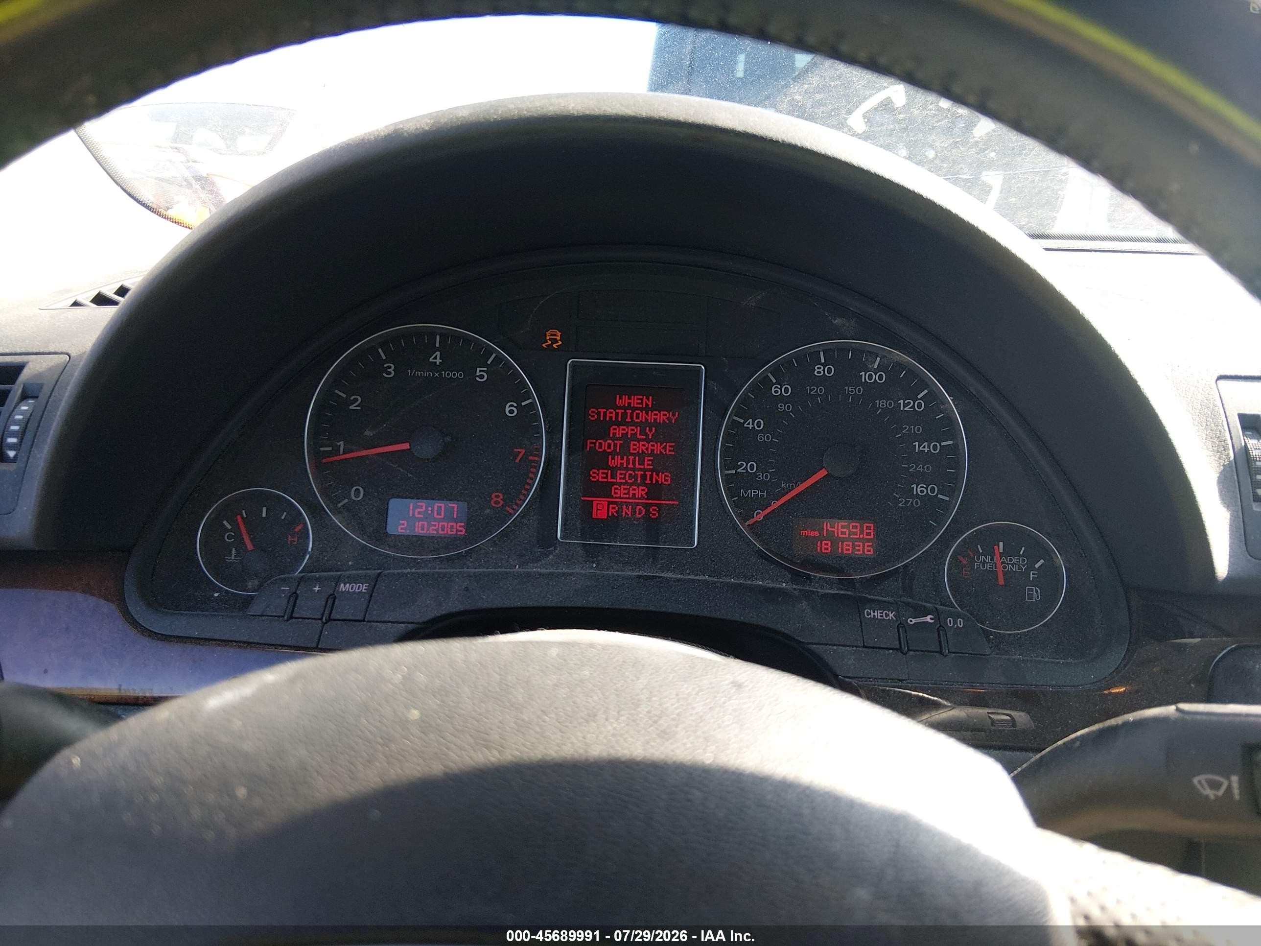 2006 Audi A4 2.0t Avant Silver vin: WAUKF78EX6A155834