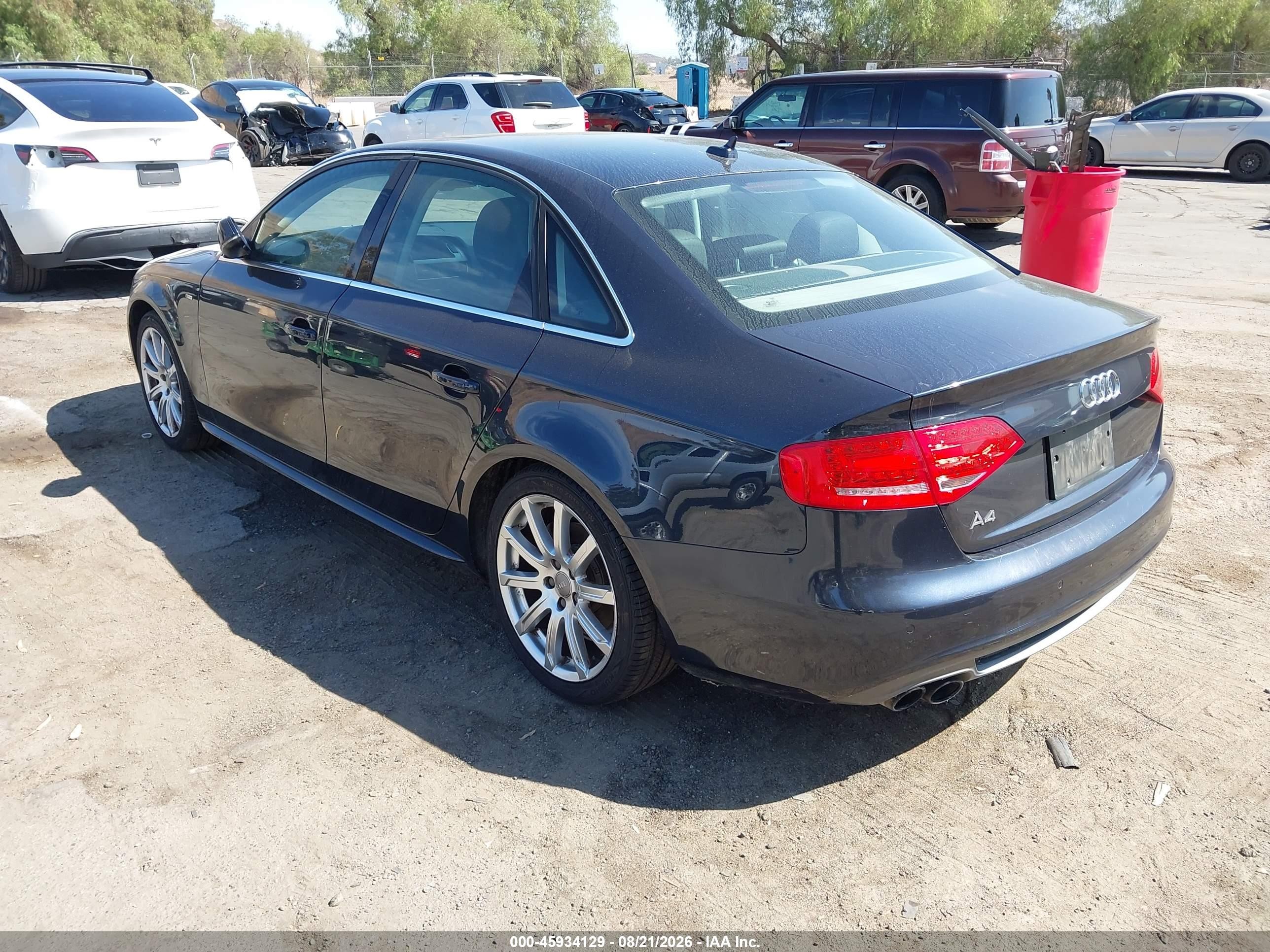 2012 Audi A4 2.0t Prestige Dark Blue vin: WAUKFAFL3CN018608