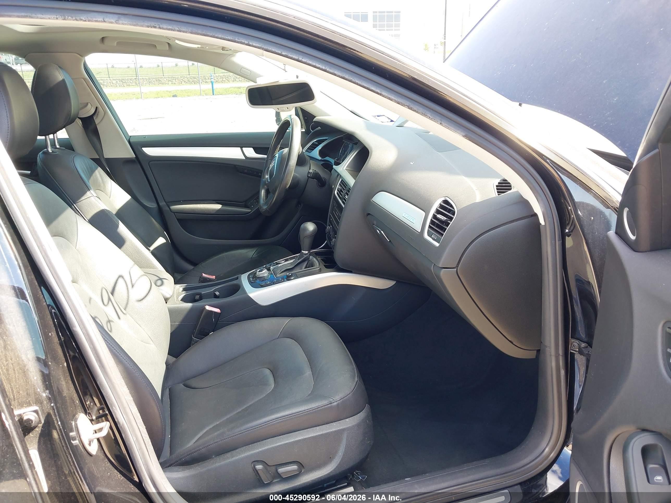 2012 Audi A4 2.0t Premium Black vin: WAUKFAFL7CN017784