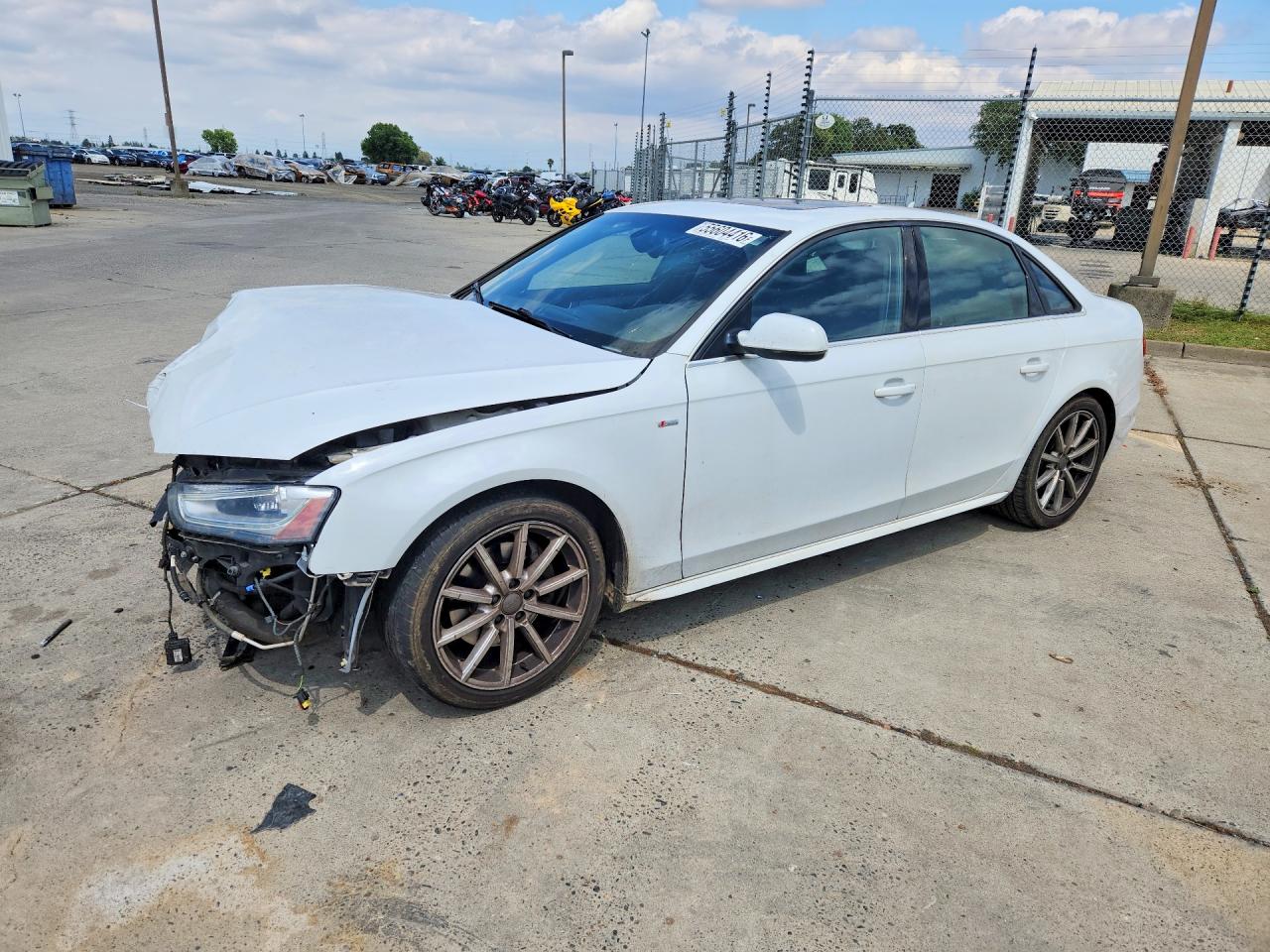 2014 Audi A4 Prestige White vin: WAUKFAFL9EN020799