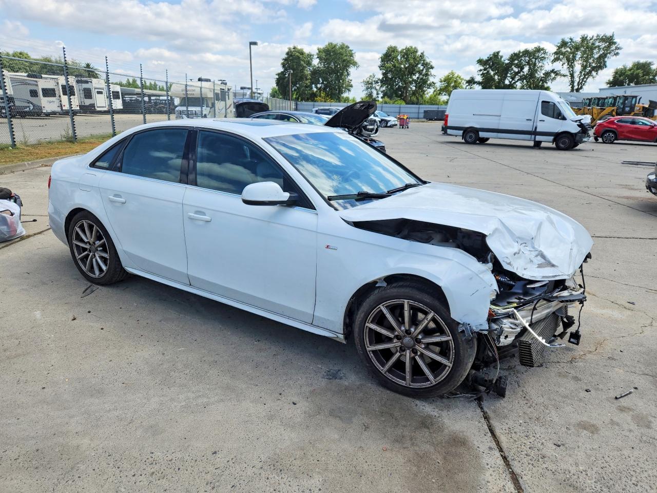 2014 Audi A4 Prestige White vin: WAUKFAFL9EN020799