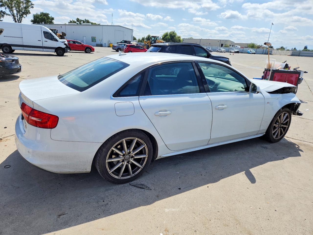 2014 Audi A4 Prestige White vin: WAUKFAFL9EN020799