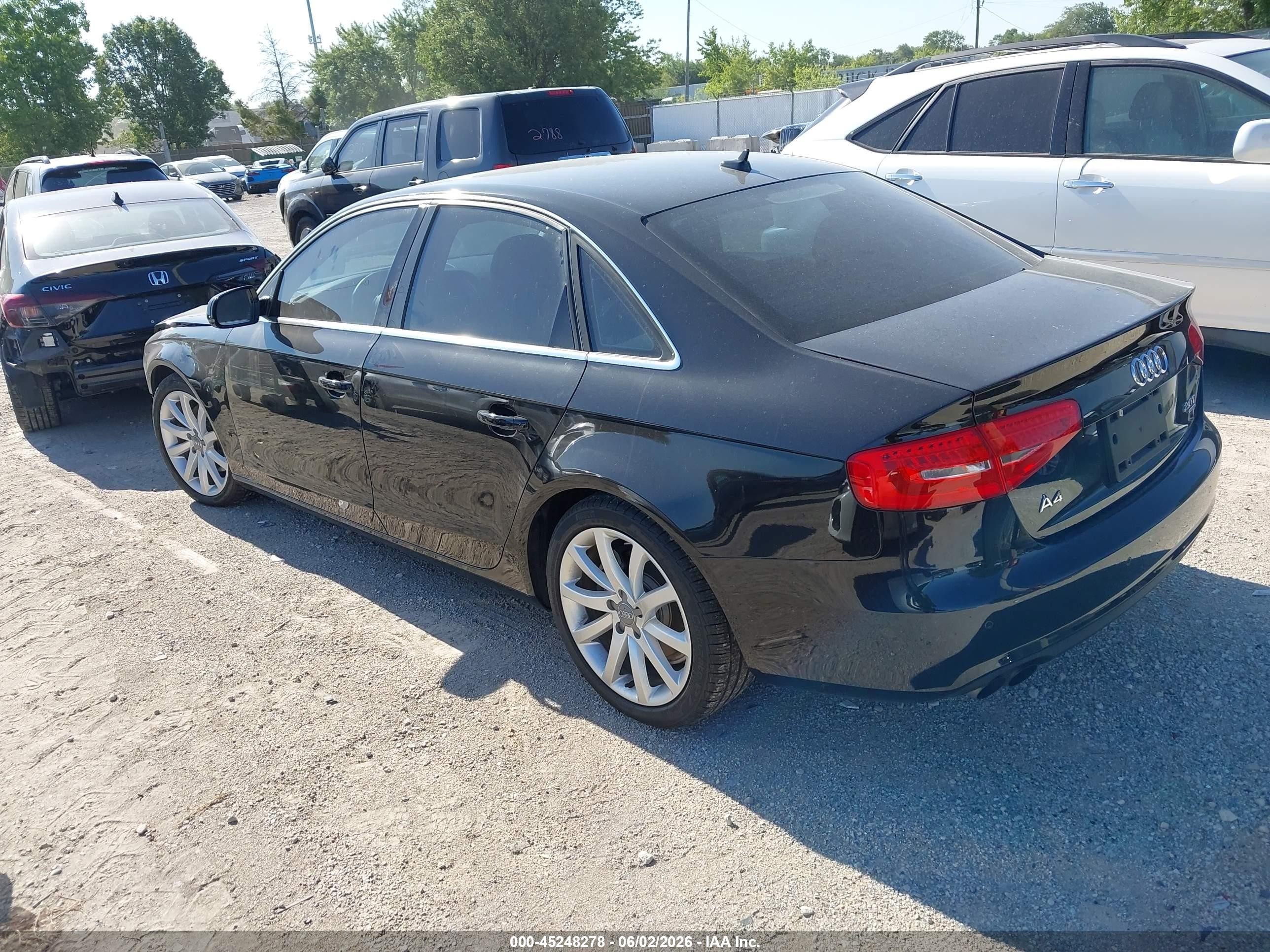 2013 Audi A4 2.0t Premium Black vin: WAUKFBFL5DN041654