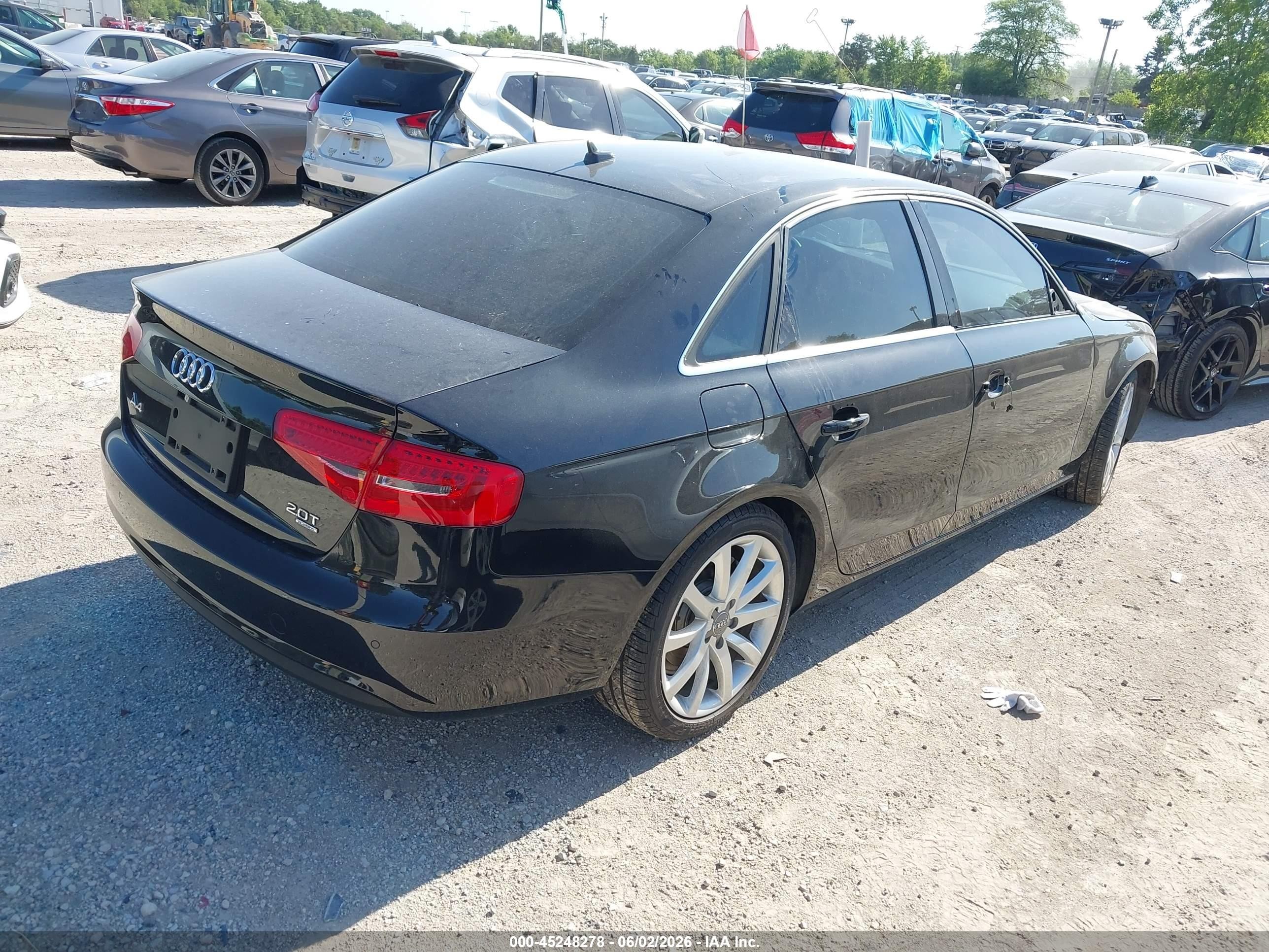 2013 Audi A4 2.0t Premium Black vin: WAUKFBFL5DN041654