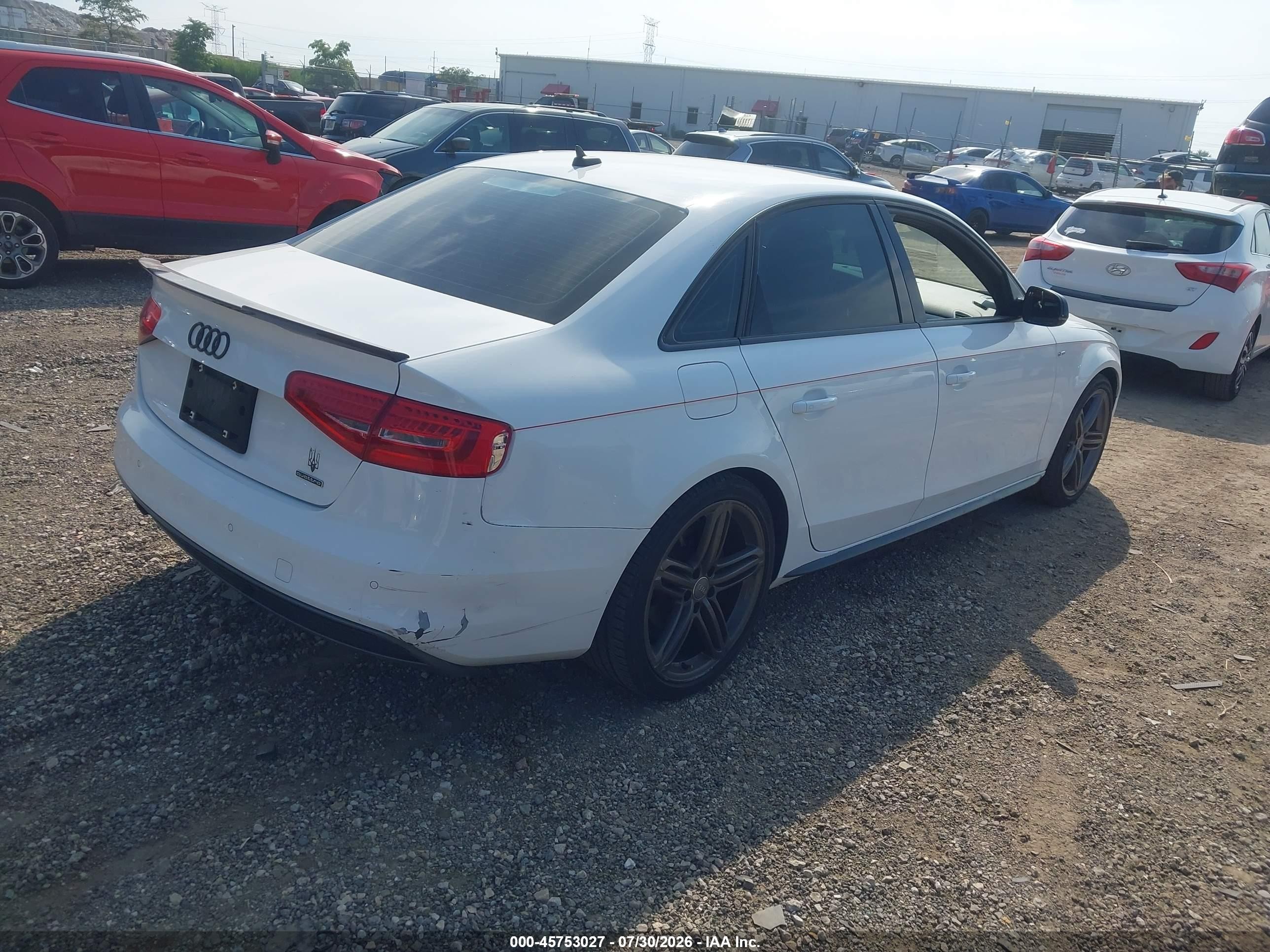 2015 Audi A4 2.0t Premium White vin: WAUKFCFL6FN027688