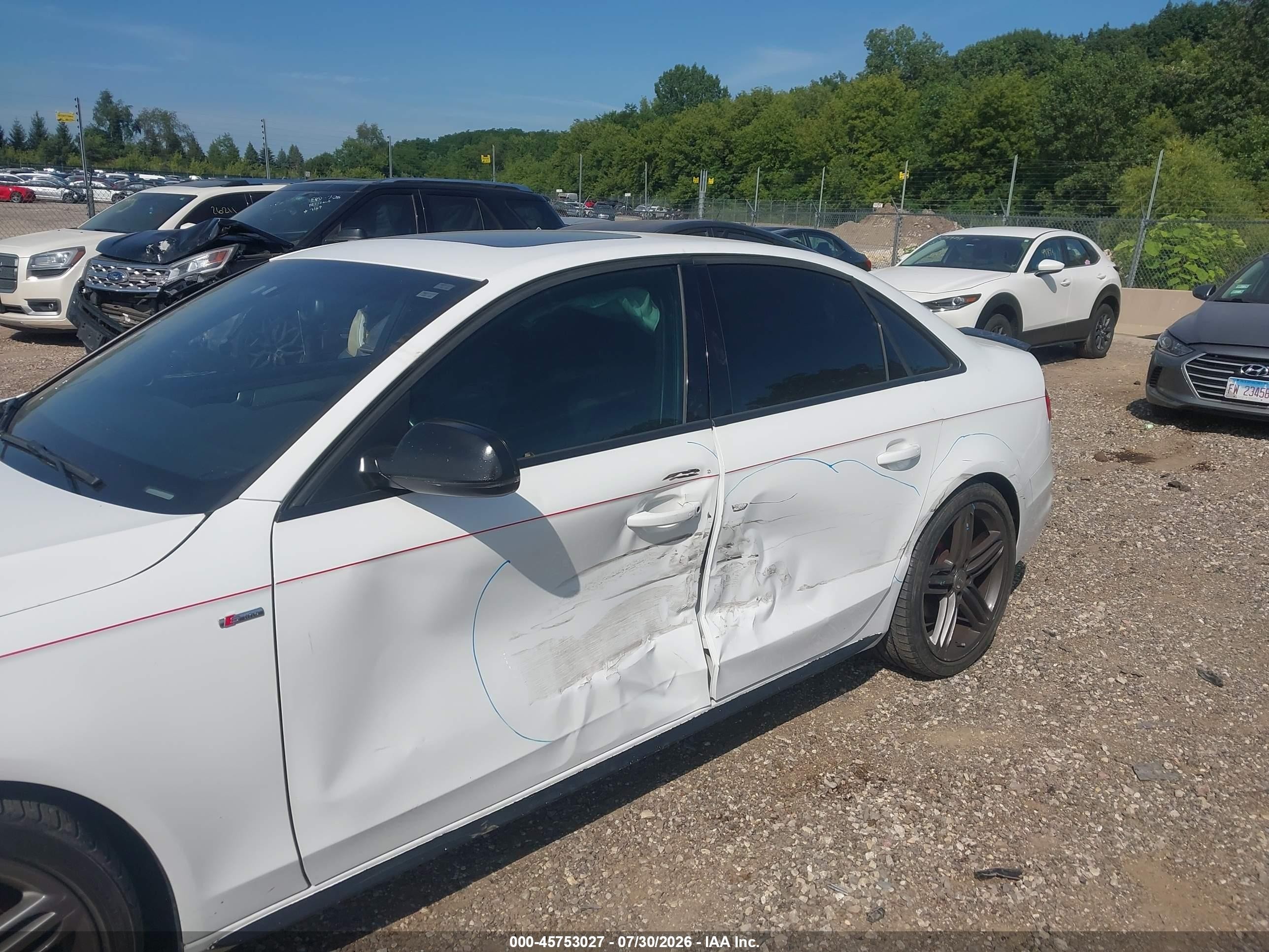 2015 Audi A4 2.0t Premium White vin: WAUKFCFL6FN027688