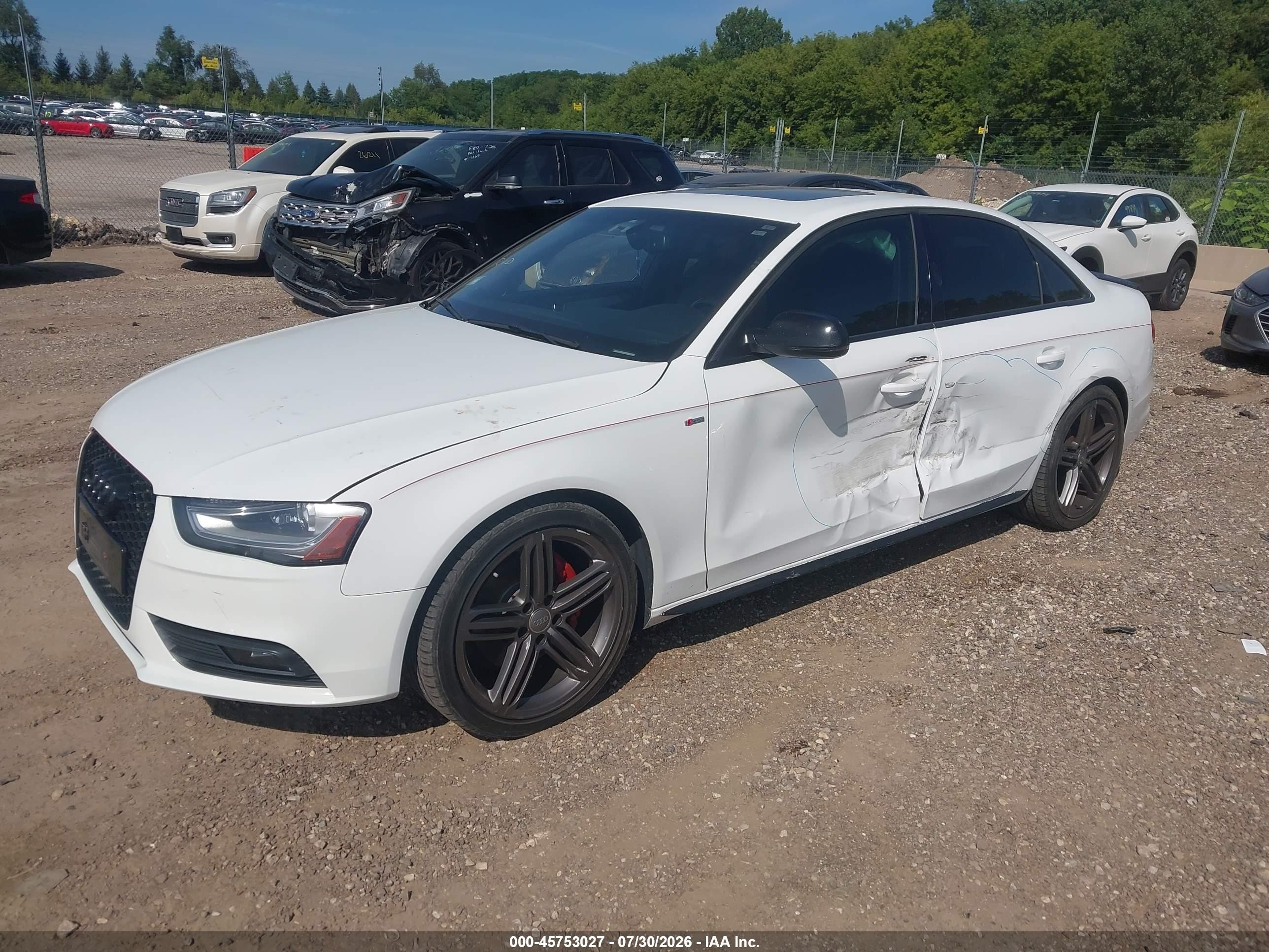 2015 Audi A4 2.0t Premium White vin: WAUKFCFL6FN027688