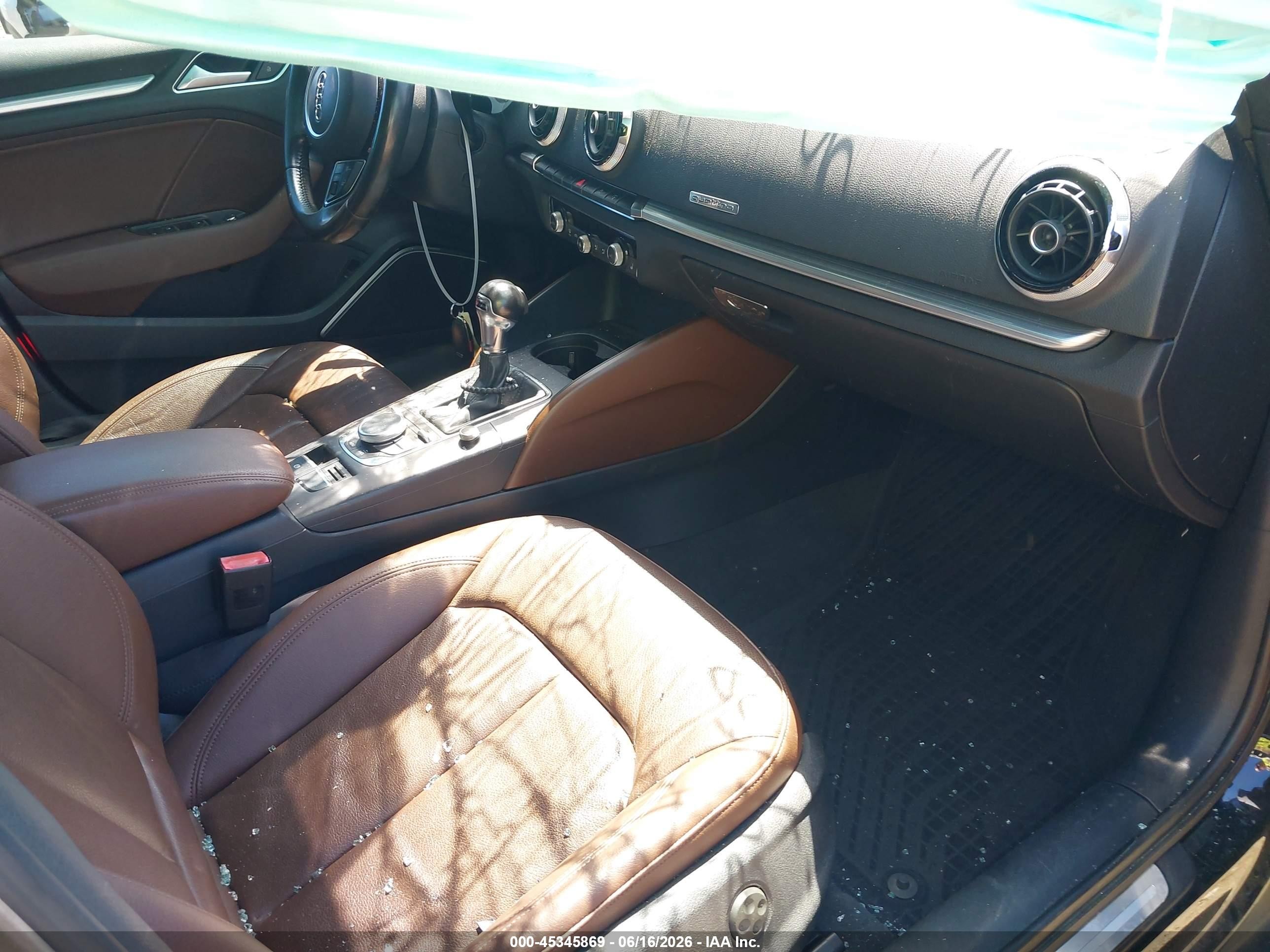2015 Audi A3 2.0t Premium Black vin: WAUKFGFF3F1014938