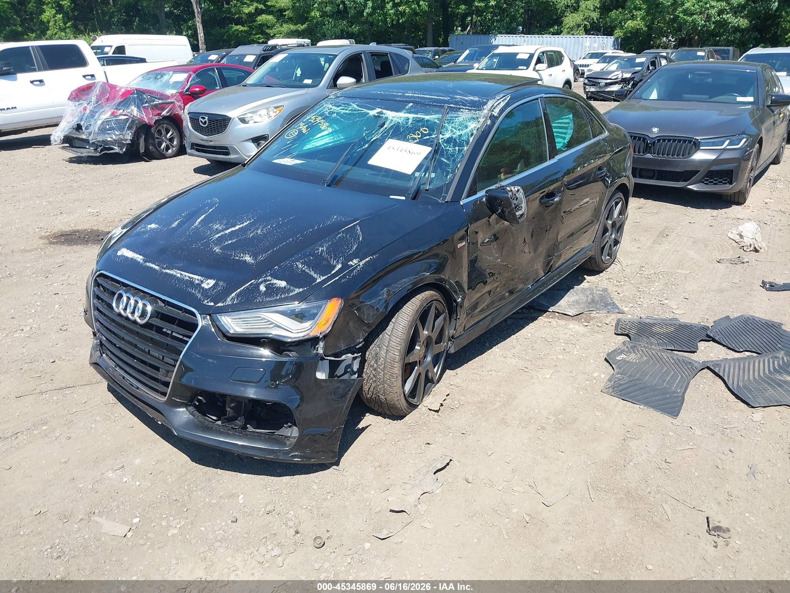 2015 Audi A3 2.0t Premium Black vin: WAUKFGFF3F1014938