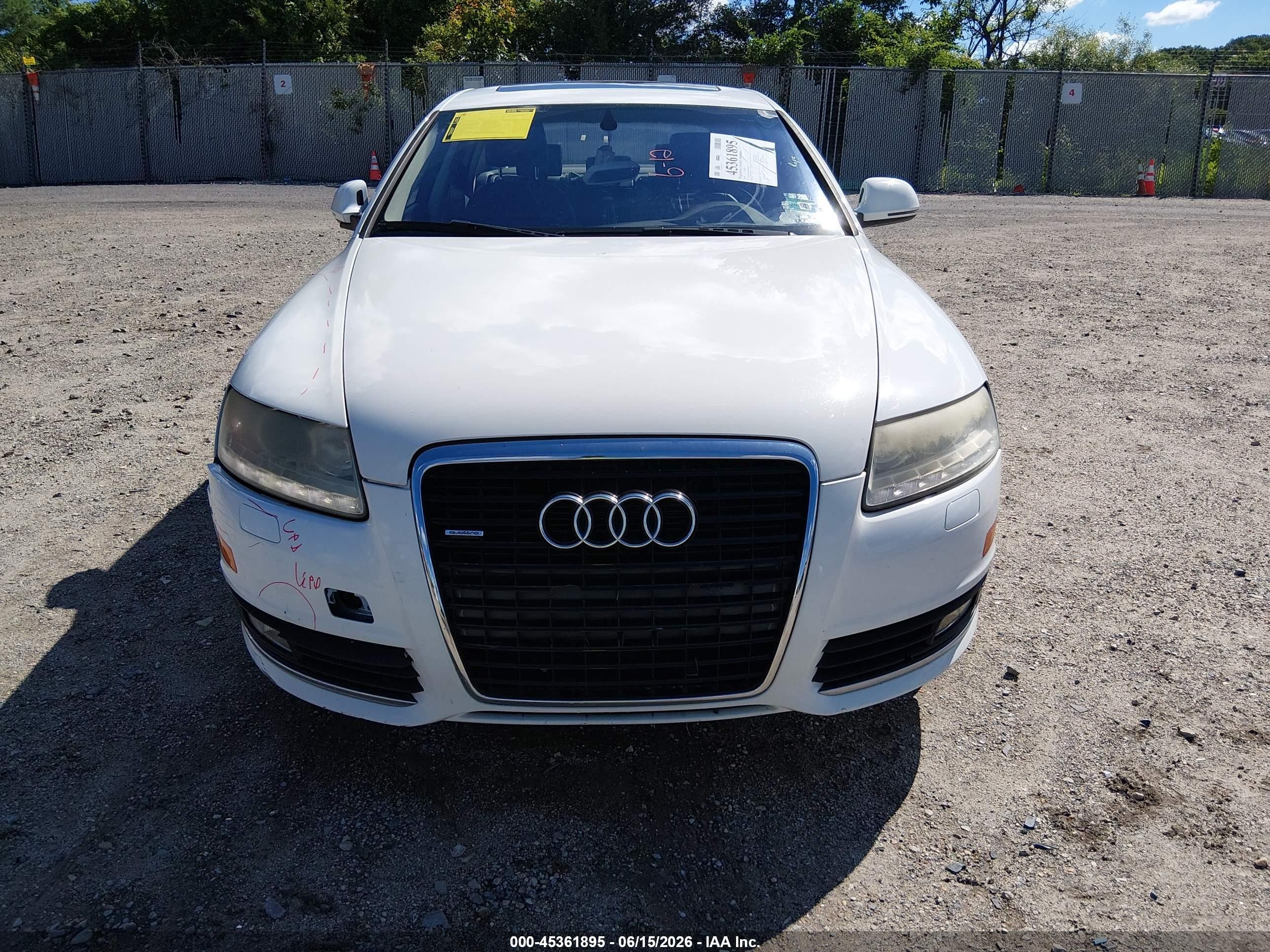 2010 Audi A6 3.0 Premium White vin: WAUKGAFB1AN016230