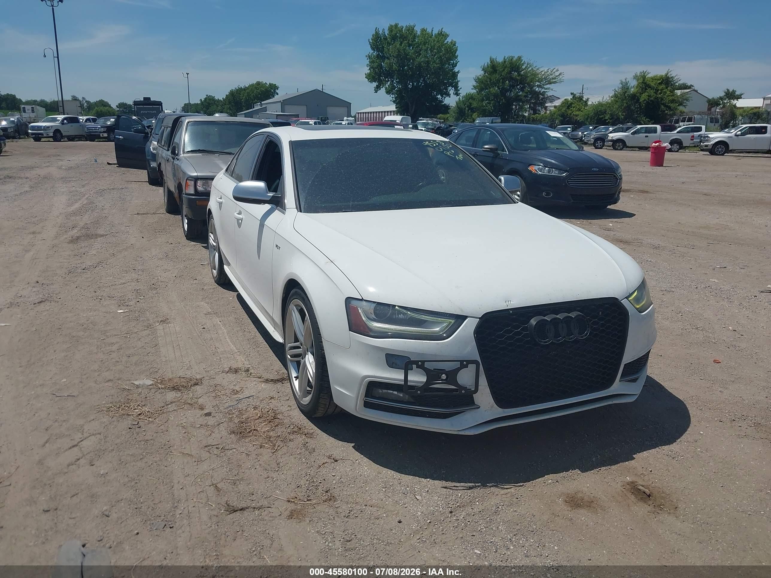 2013 Audi S4 3.0t Premium Plus White vin: WAUKGAFL1DA064766