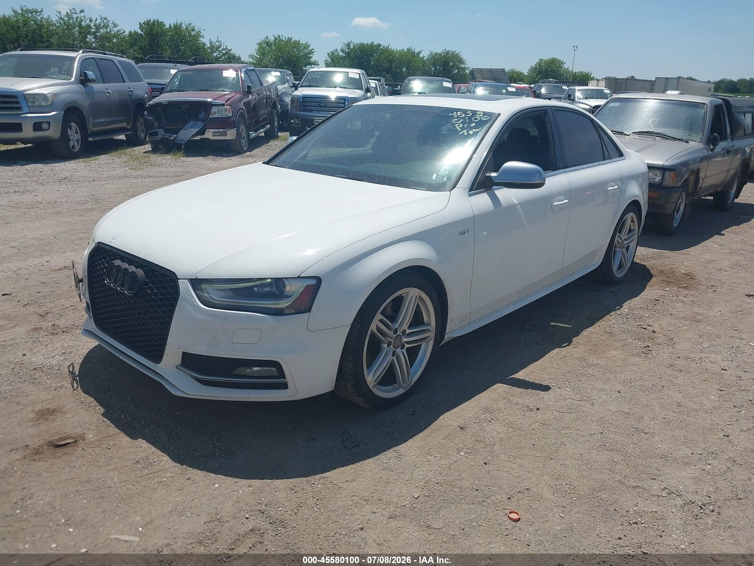 2013 Audi S4 3.0t Premium Plus White vin: WAUKGAFL1DA064766