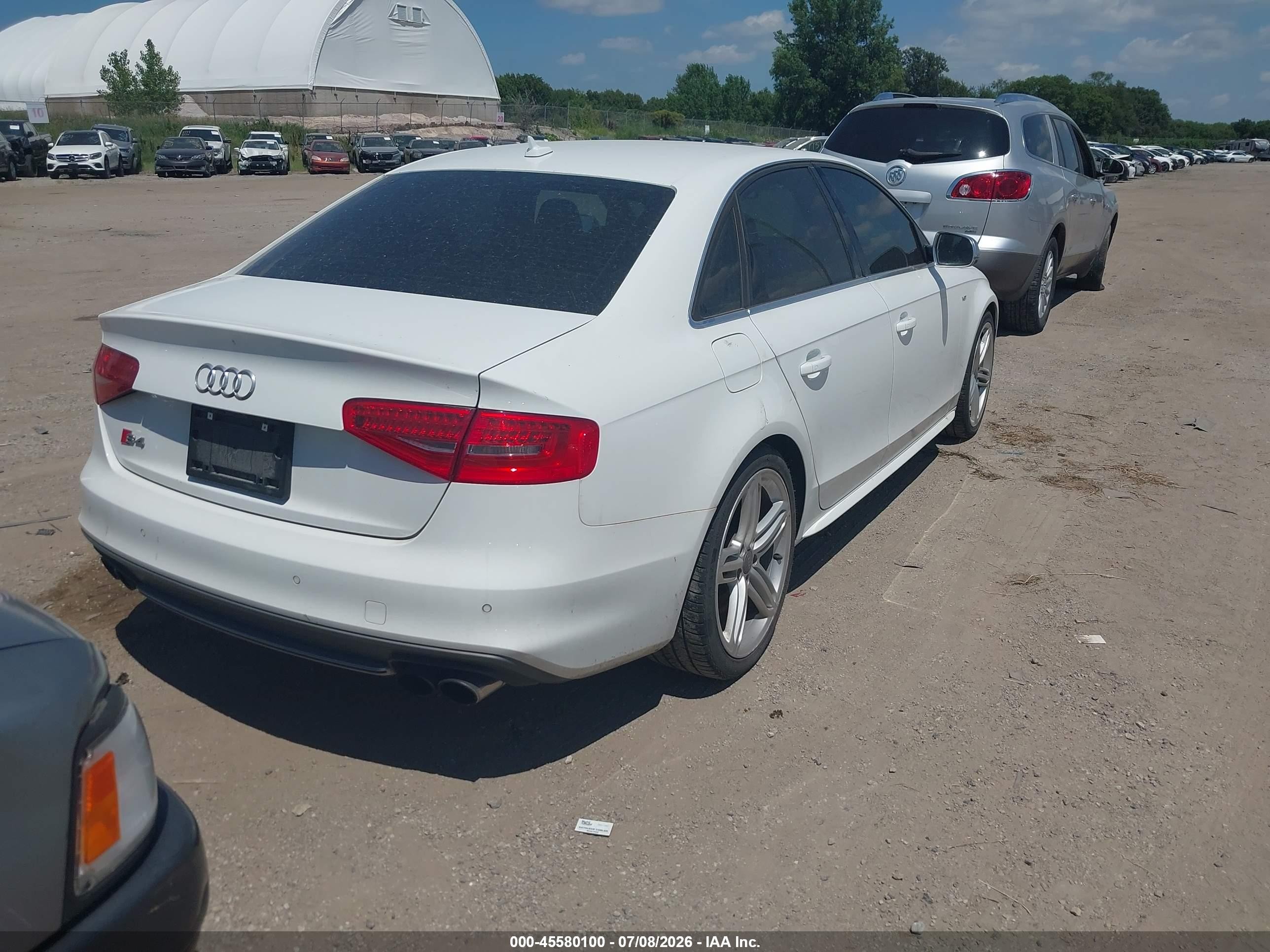 2013 Audi S4 3.0t Premium Plus White vin: WAUKGAFL1DA064766