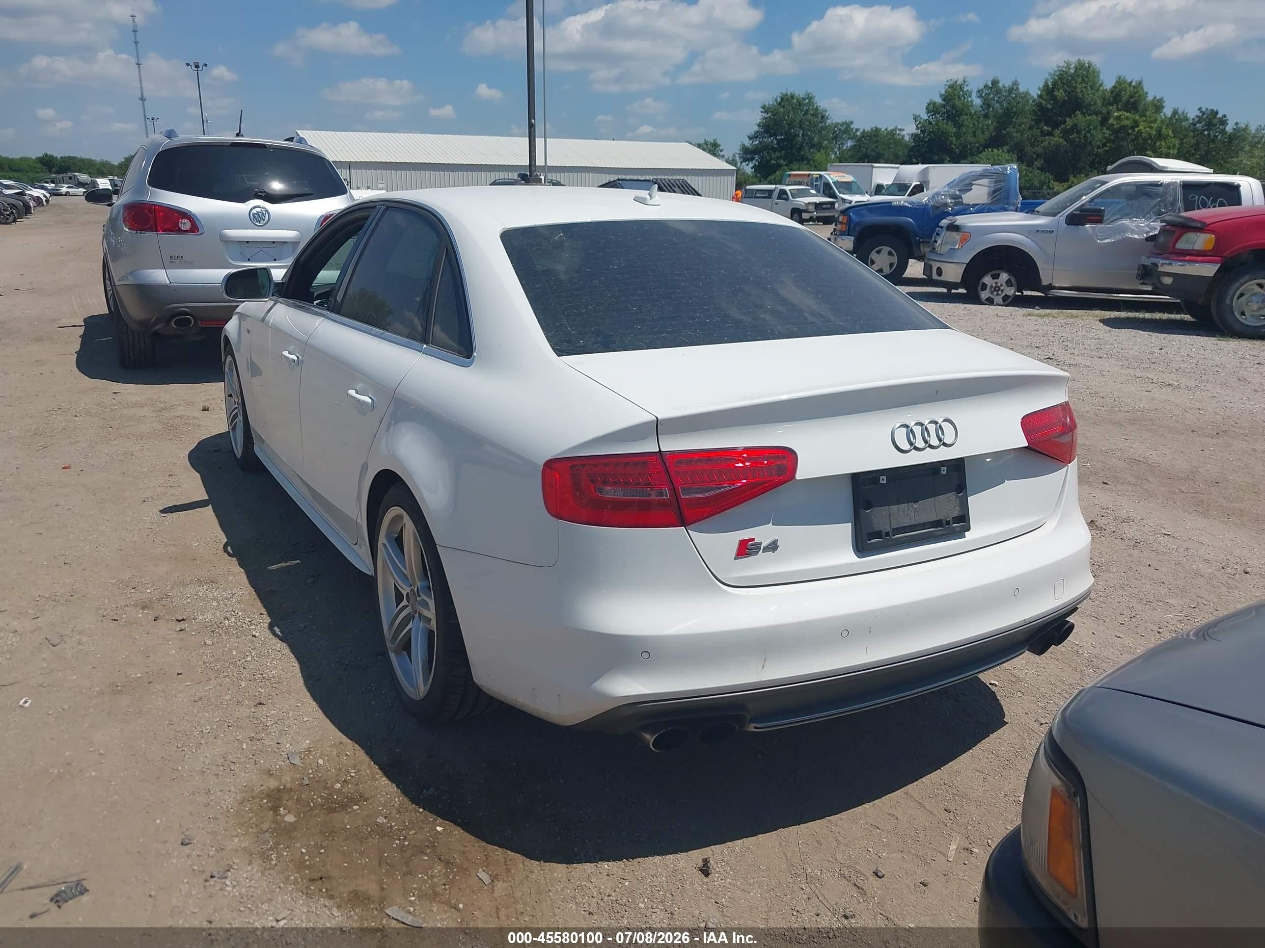 2013 Audi S4 3.0t Premium Plus White vin: WAUKGAFL1DA064766