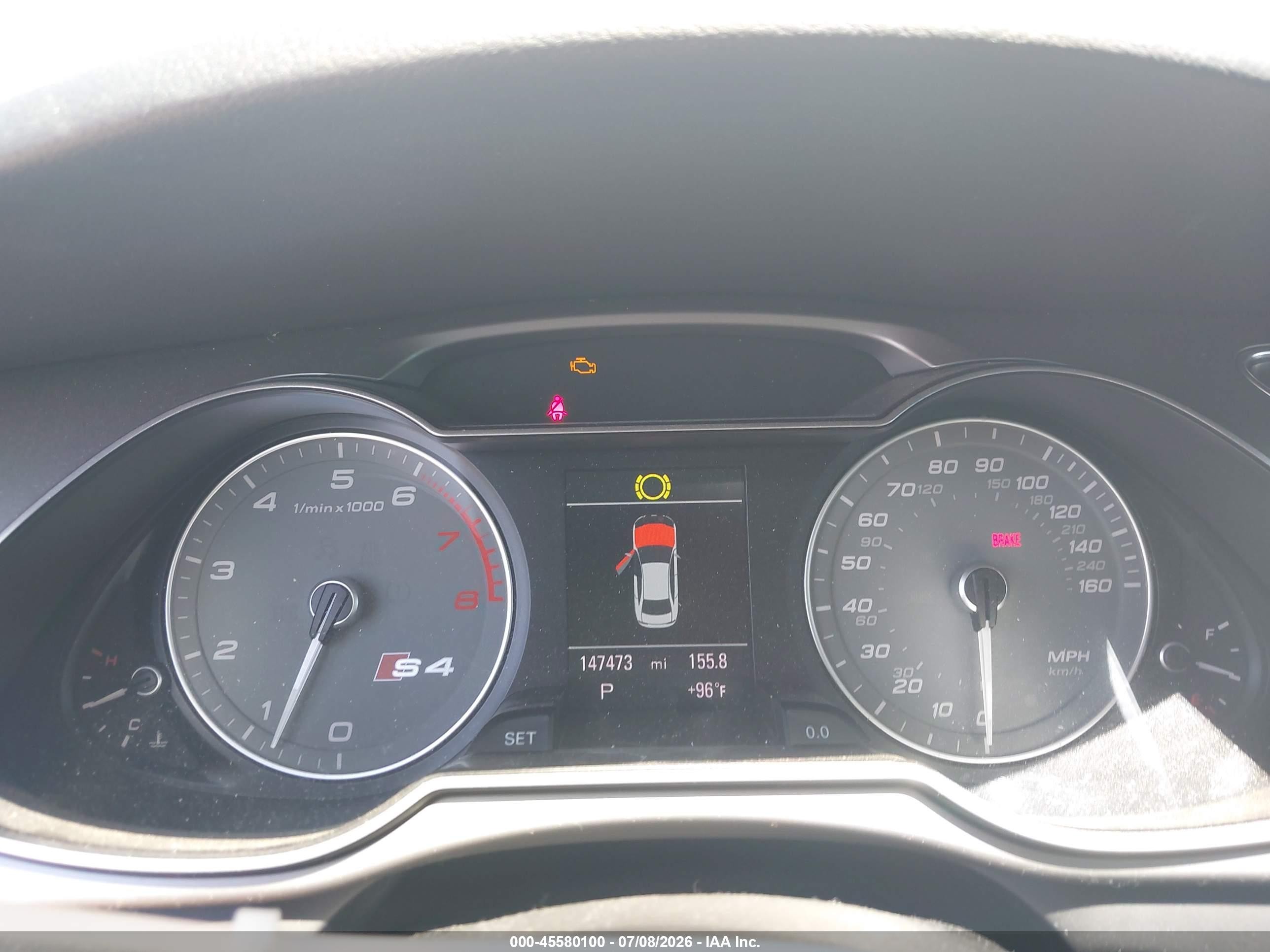 2013 Audi S4 3.0t Premium Plus White vin: WAUKGAFL1DA064766