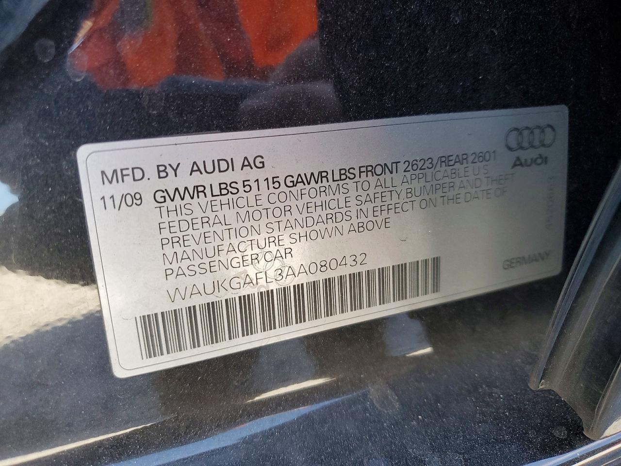 2010 Audi S4 Prestige Black vin: WAUKGAFL3AA080432