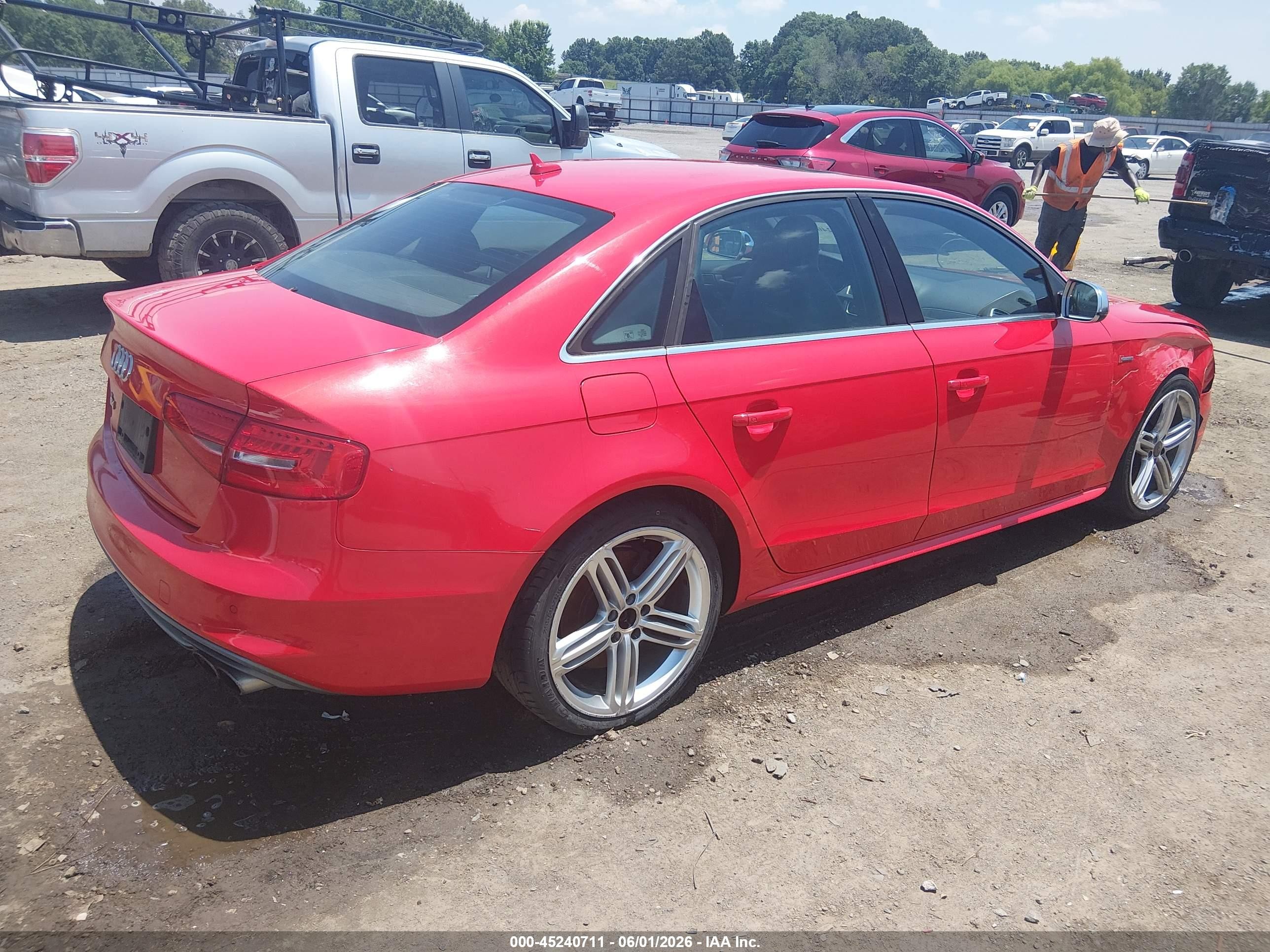 2014 Audi S4 3.0t Premium Plus Red vin: WAUKGAFL5EA098453
