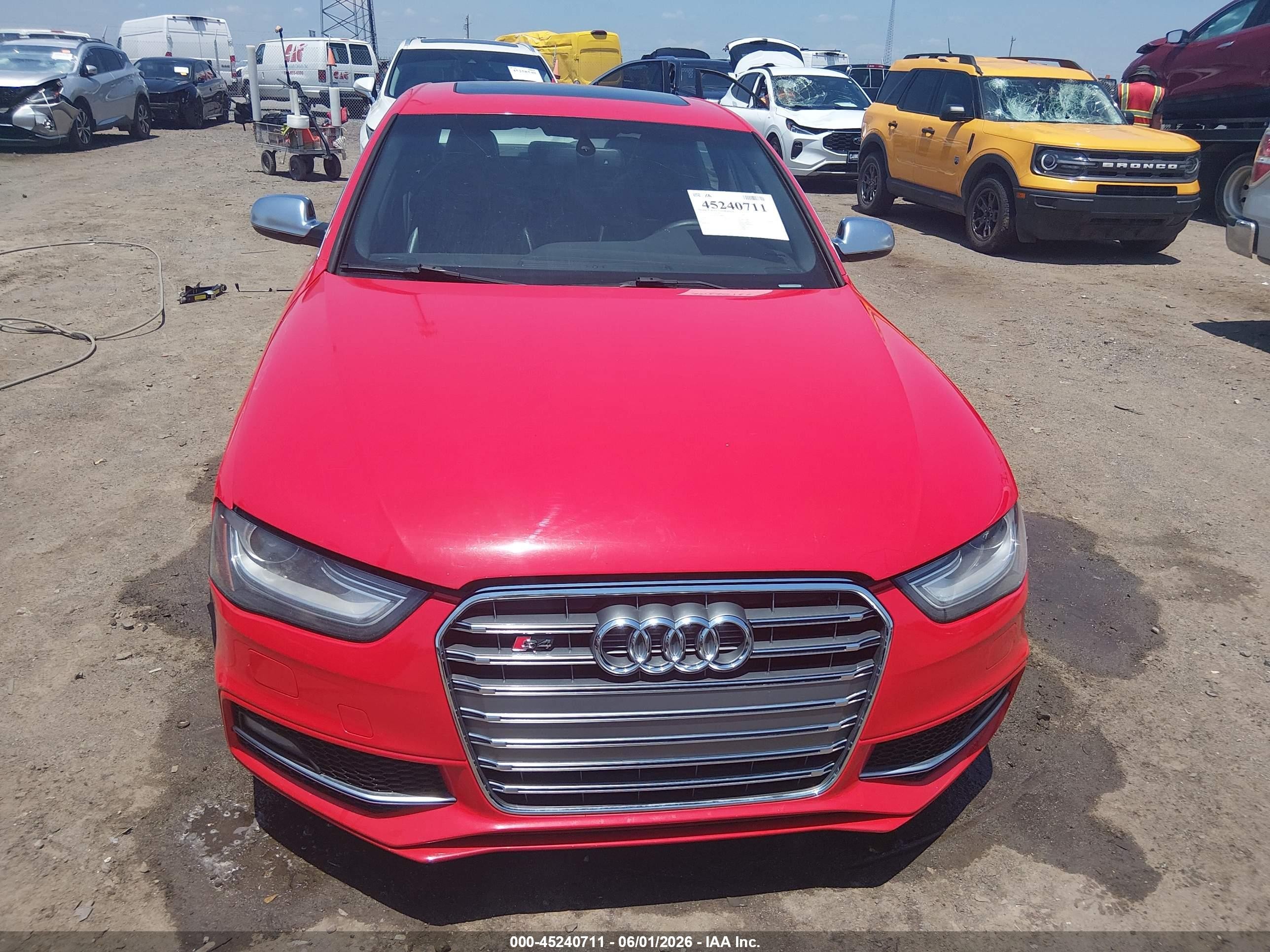 2014 Audi S4 3.0t Premium Plus Red vin: WAUKGAFL5EA098453