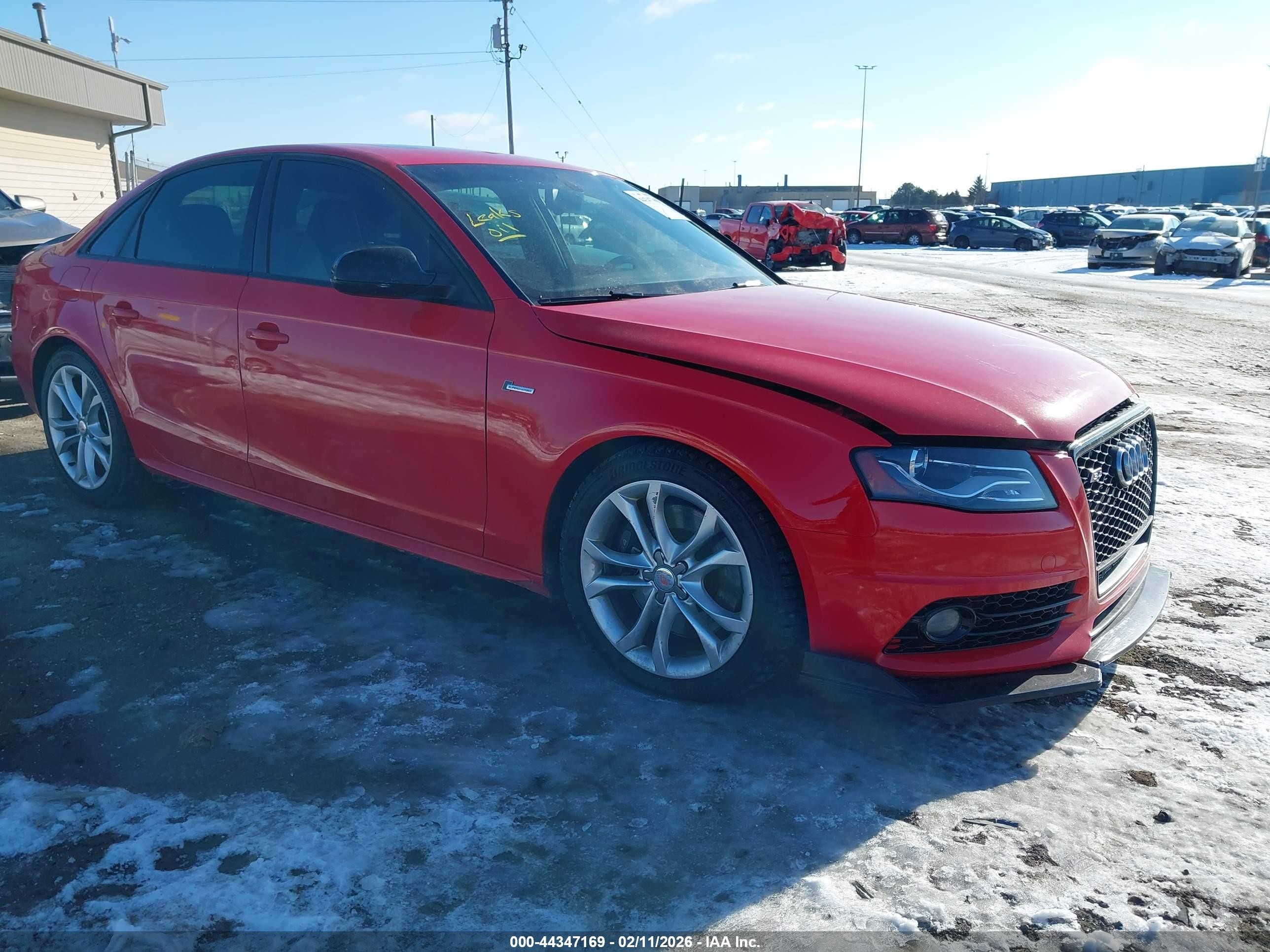 2011 Audi S4 3.0 Premium Plus Red vin: WAUKGAFL6BA108290