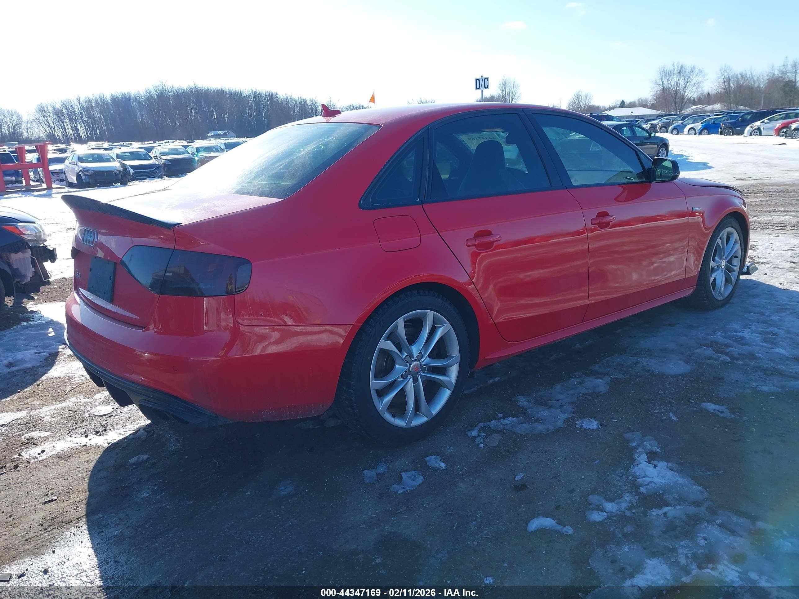 2011 Audi S4 3.0 Premium Plus Red vin: WAUKGAFL6BA108290