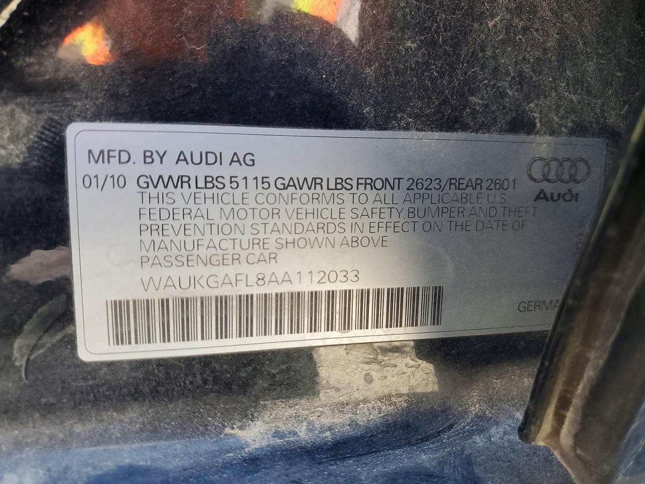 2010 Audi S4 Prestige Black vin: WAUKGAFL8AA112033