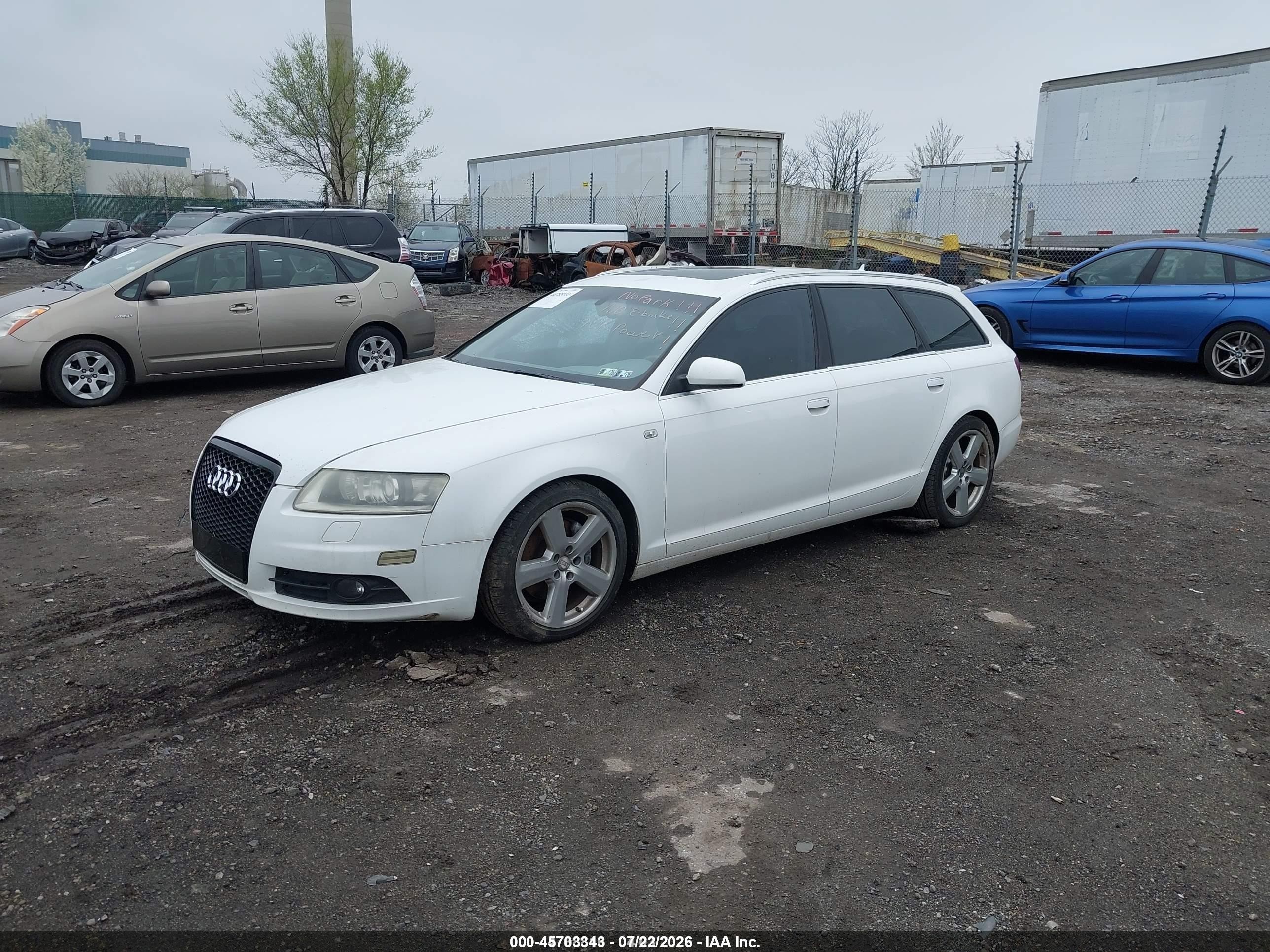 2008 Audi A6 3.2 Avant White vin: WAUKH74F78N031640